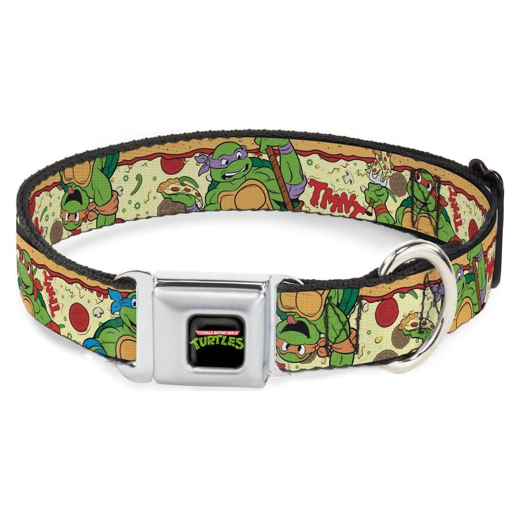Collar de Perro TMNT Pizza Buckle-Down 2.5cm Ancho 23-38cm