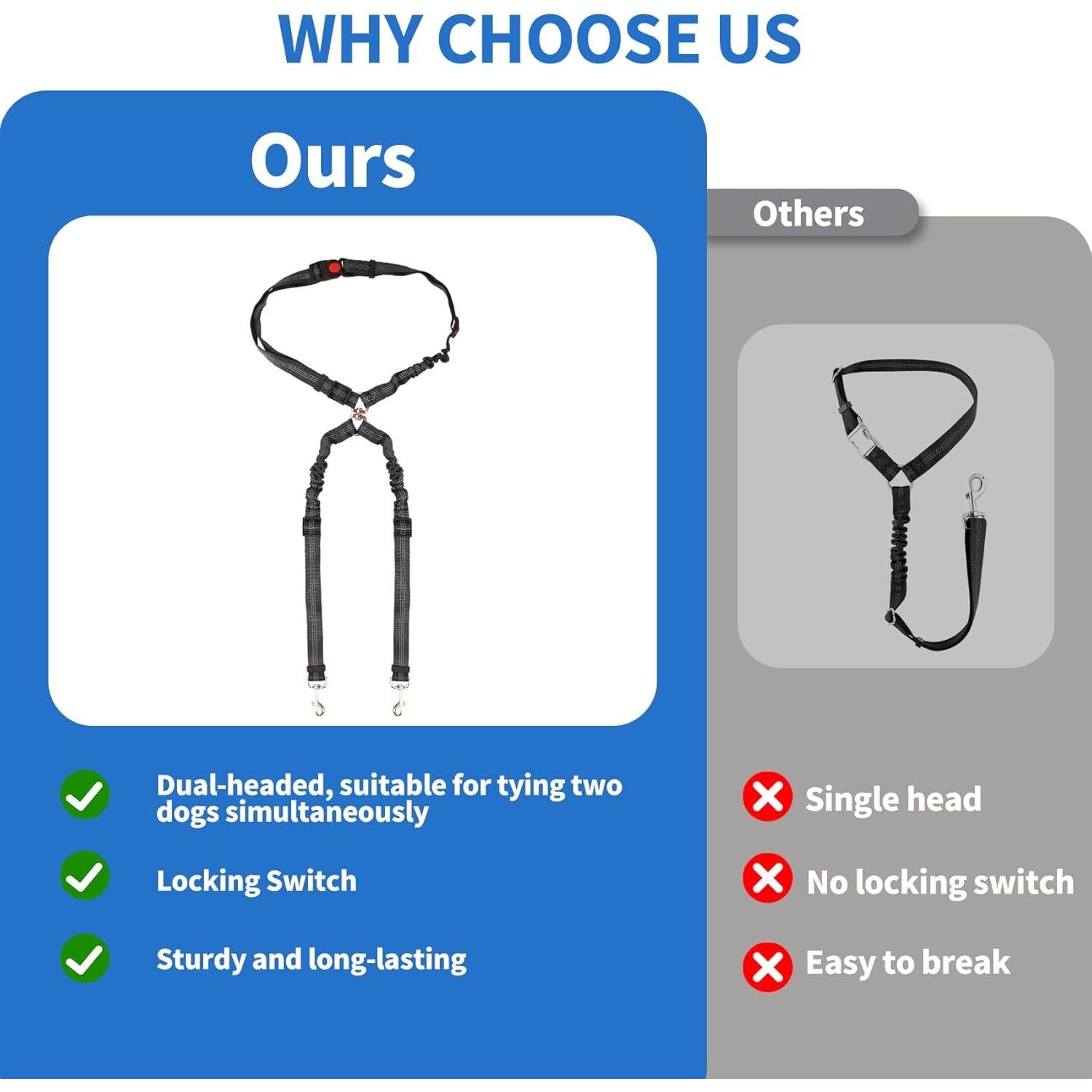 Asiento para Perros en Carro de Golf Hezaosth - Doble Arnés Seguridad