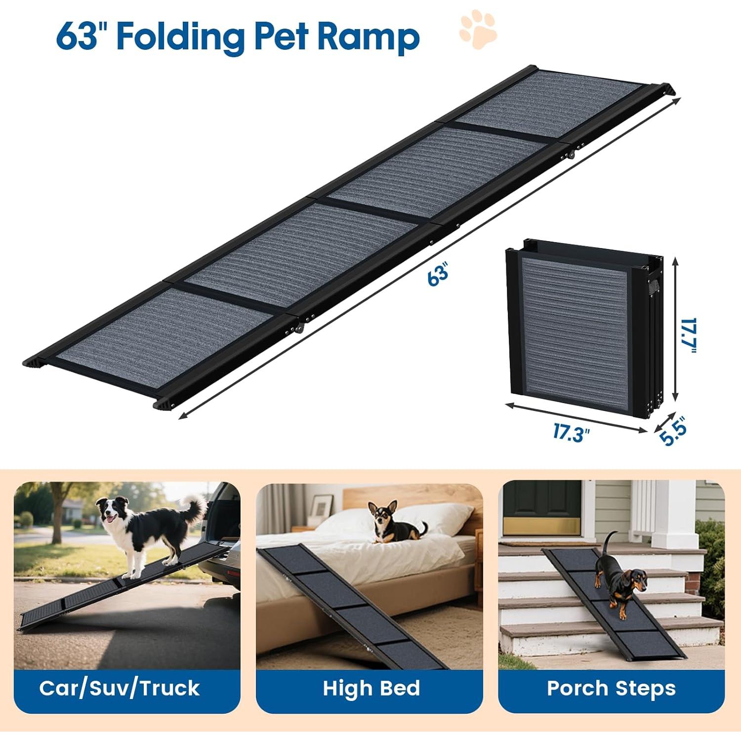 Rampa para perros HBTower 160 cm plegable antideslizante