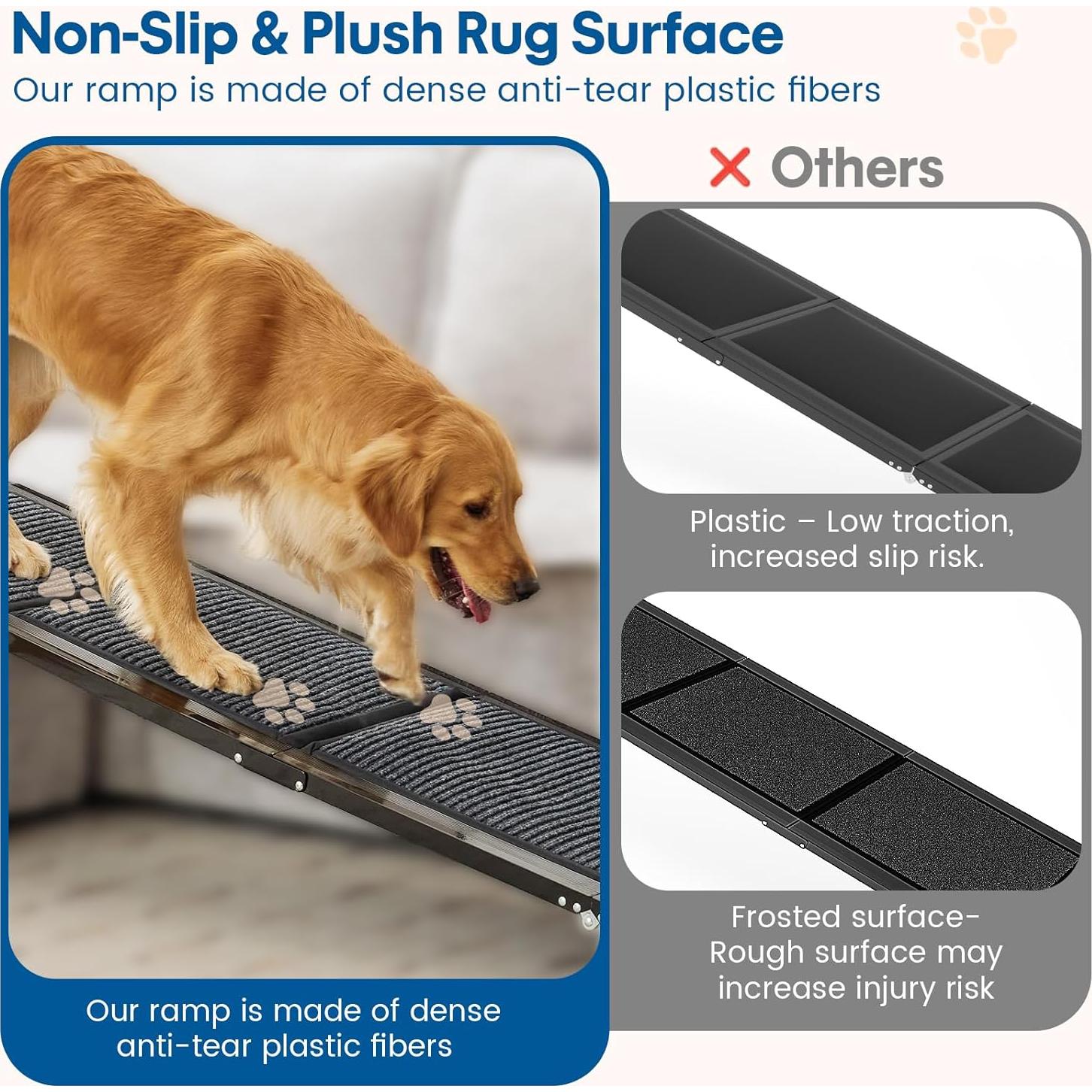 Rampa para perros HBTower 160 cm plegable antideslizante