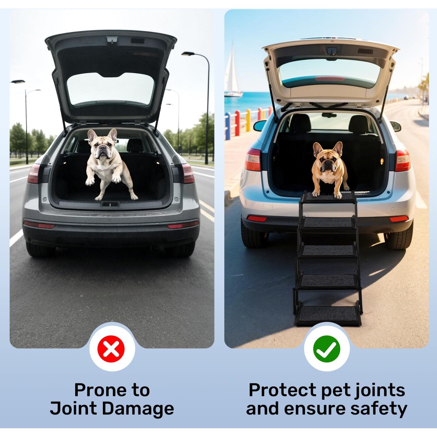 Escalera Plegable para Perros Heeyoo - 5 Escalones Antideslizantes