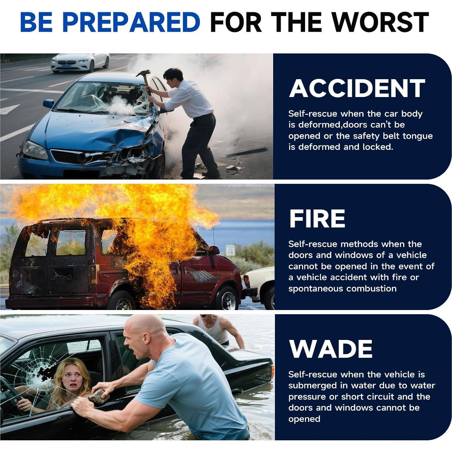 Paquete de 2 Rompedores de Ventanas y Cortadores de Cinturón MightY Bear