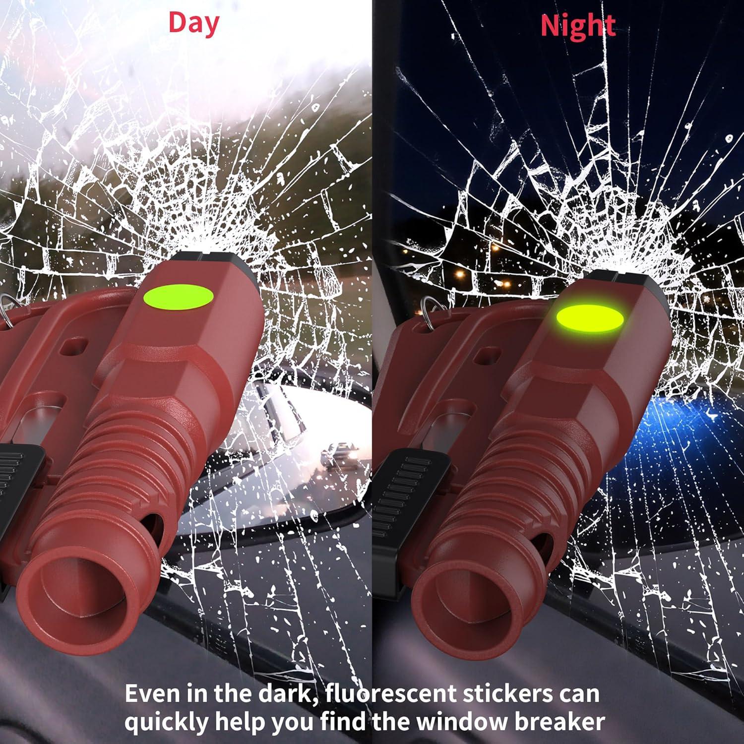 Herramienta de Escape 3 en 1 Fonestuff - Rompe Ventanas y Cortador de Cinturón