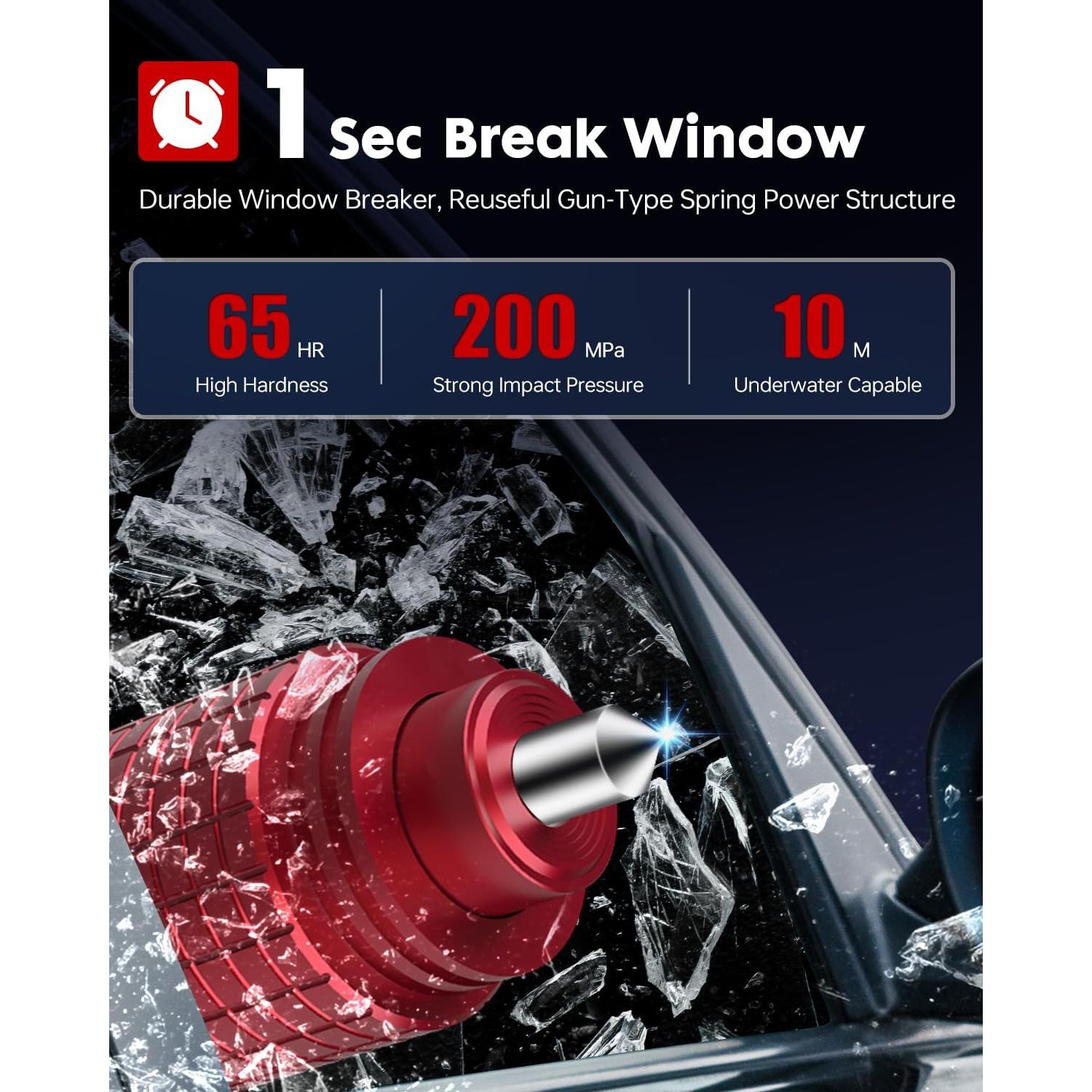 Cortador de Cinturón y Rompedor de Ventanas PARTSWAY 2 en 1