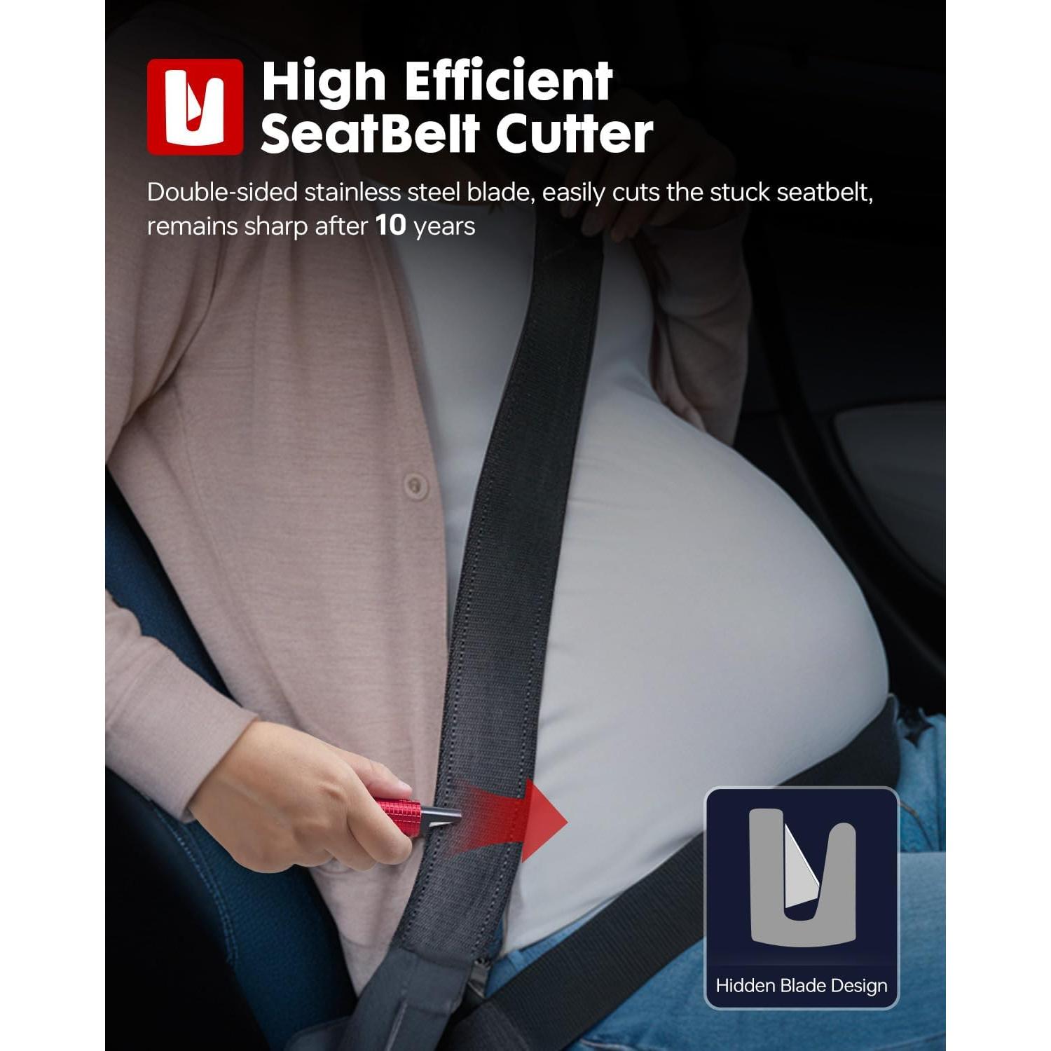 Cortador de Cinturón y Rompedor de Ventanas PARTSWAY 2 en 1