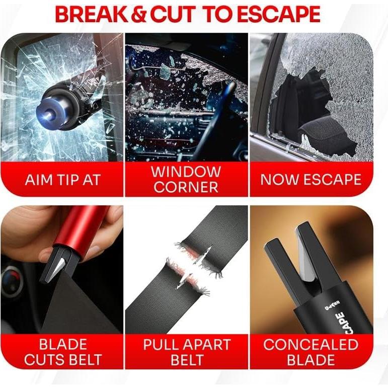Herramienta Rompe Ventanas y Cortador de Cinturones Mart Cobra