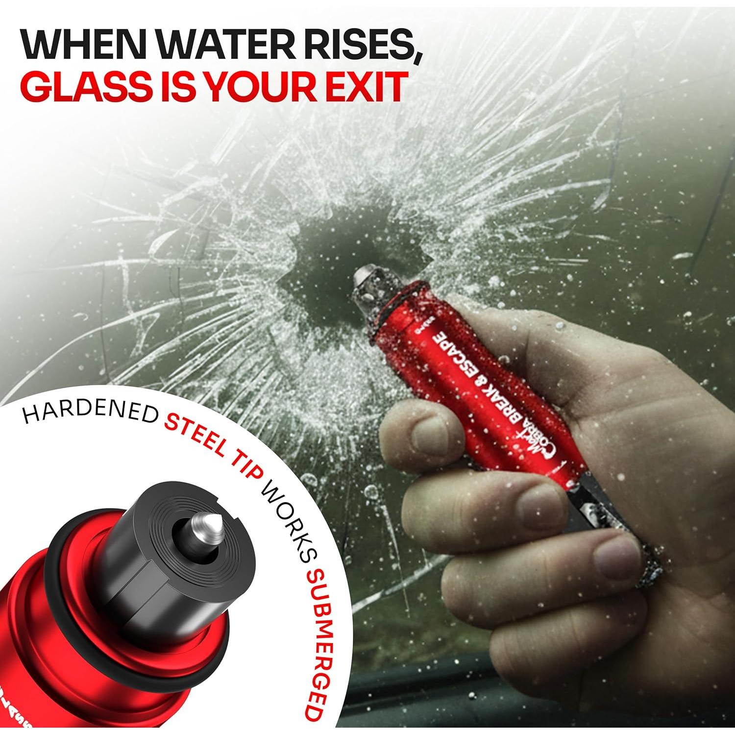 Herramienta Rompe Ventanas y Cortador de Cinturones Mart Cobra