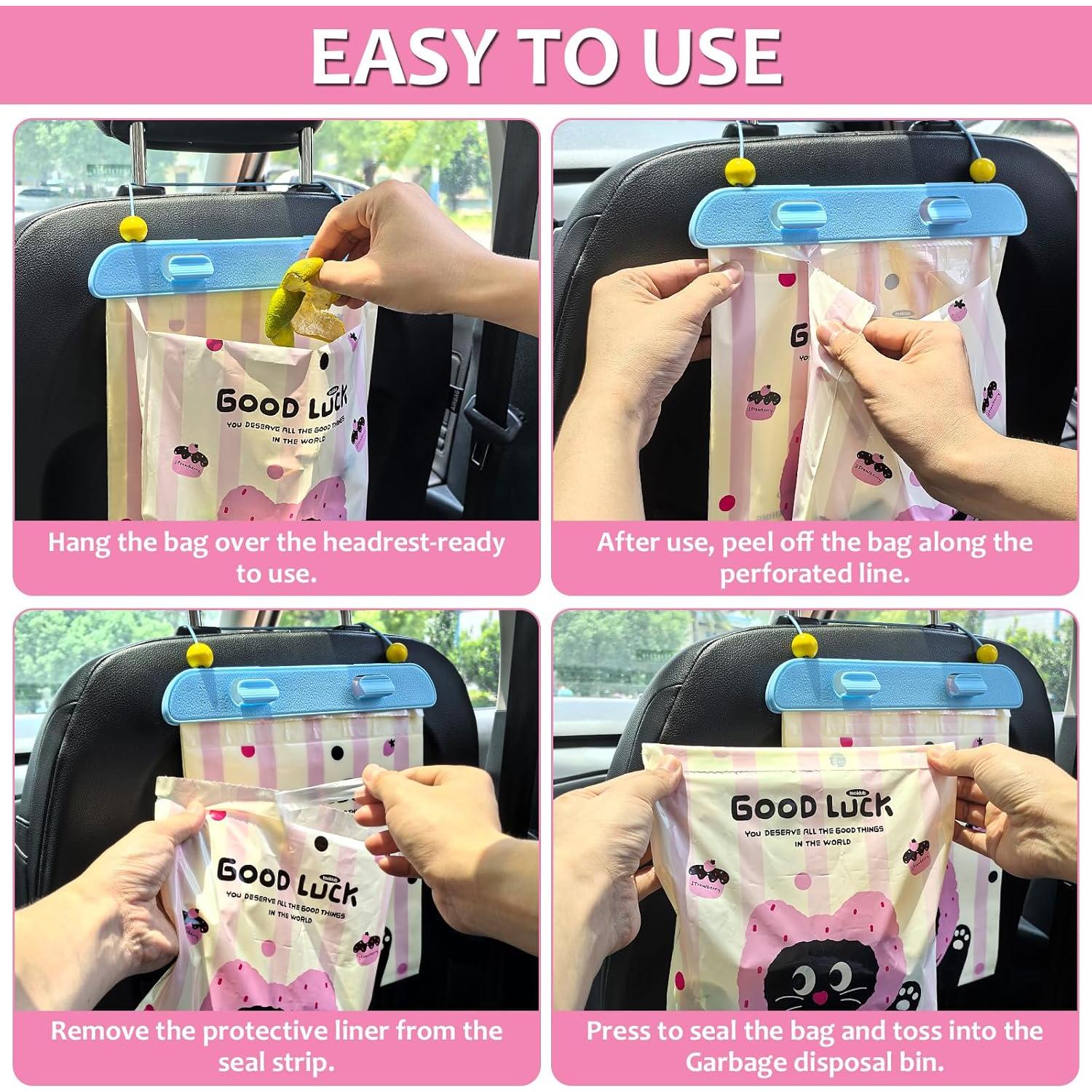 Bolsa de Basura Desechable para Auto Accmor 20 Pcs Rosa