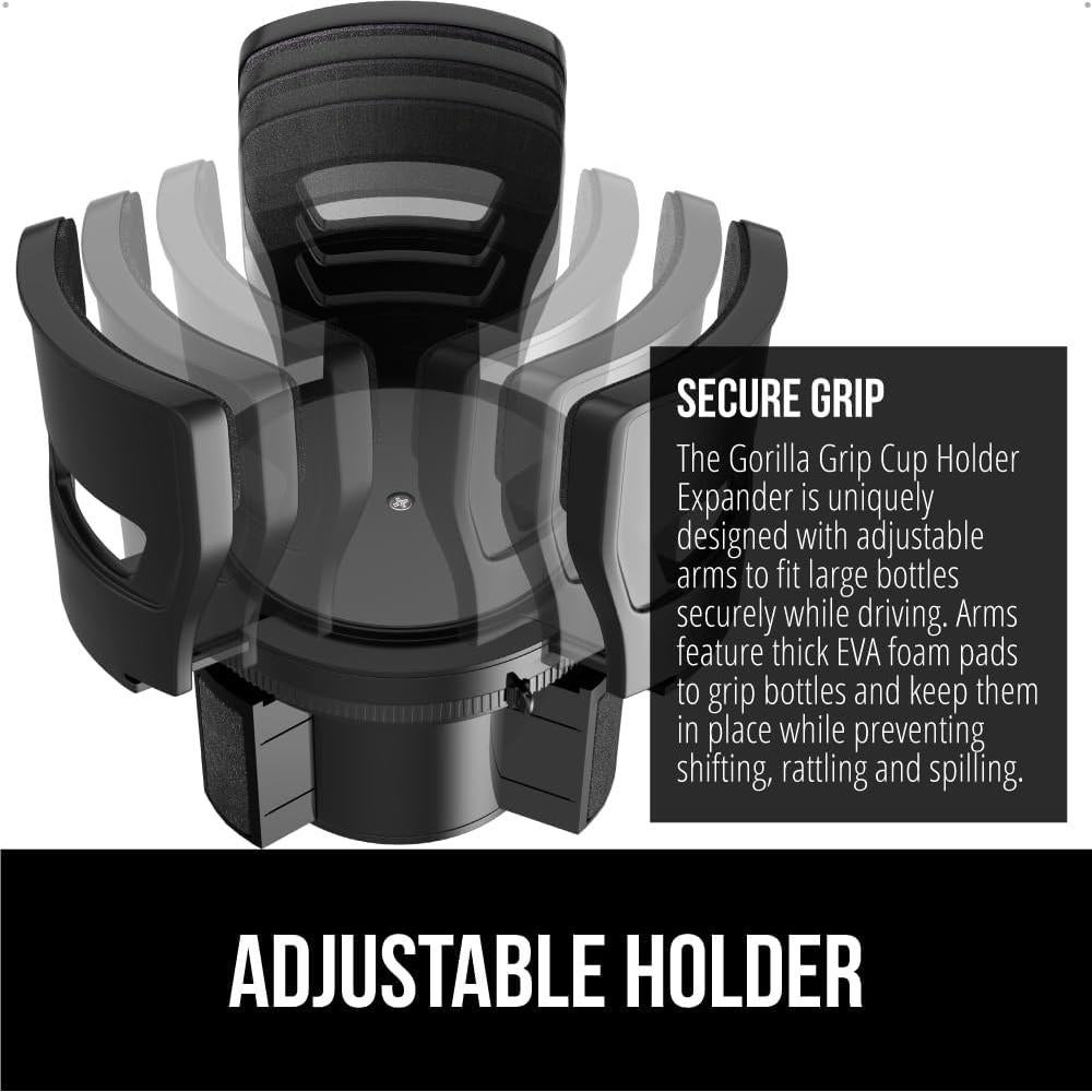 Expansor de Porta Vasos Gorilla Grip Negro Ajustable 18-48oz