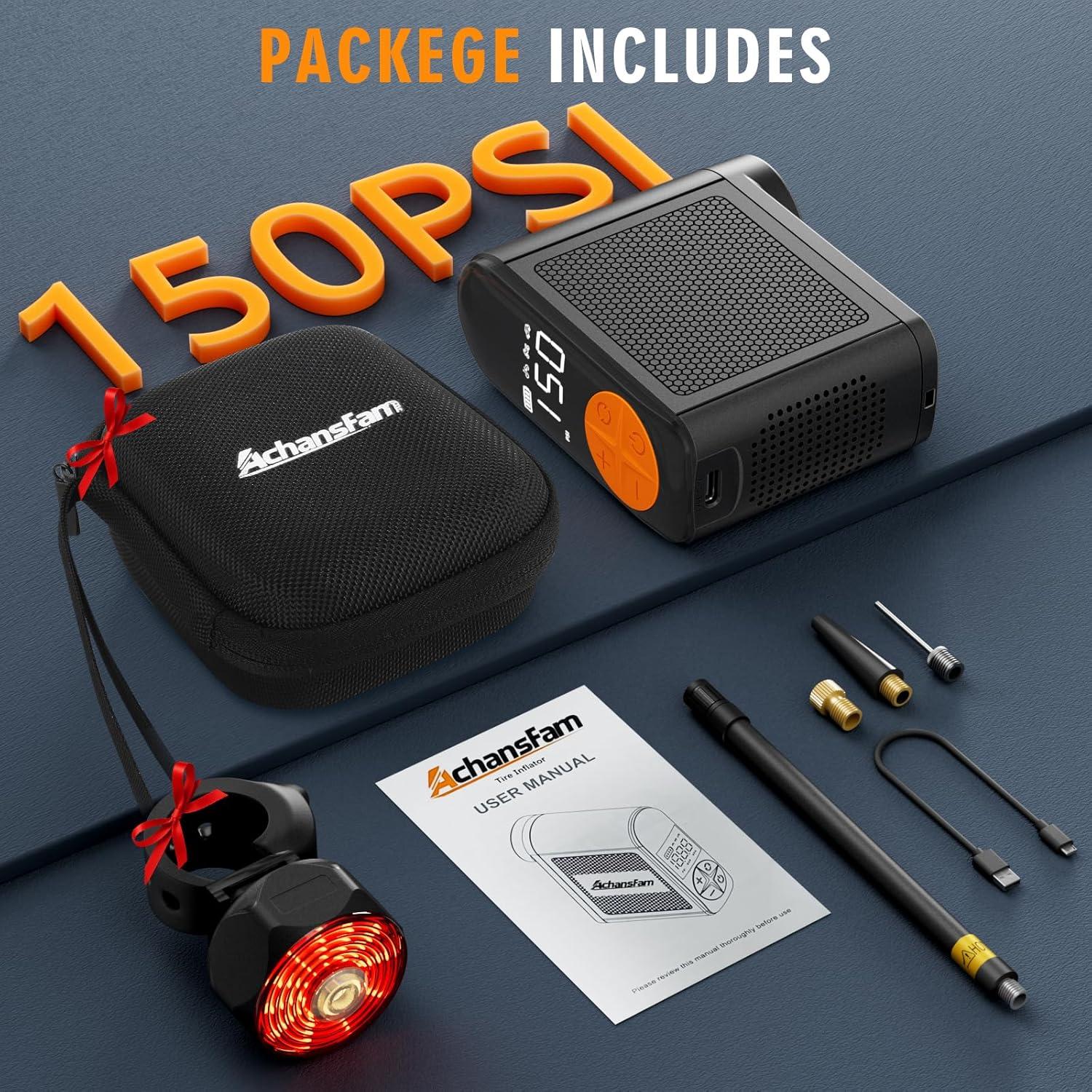 Bomba de Aire Eléctrica Achansfam MINI 9 150 PSI Portátil