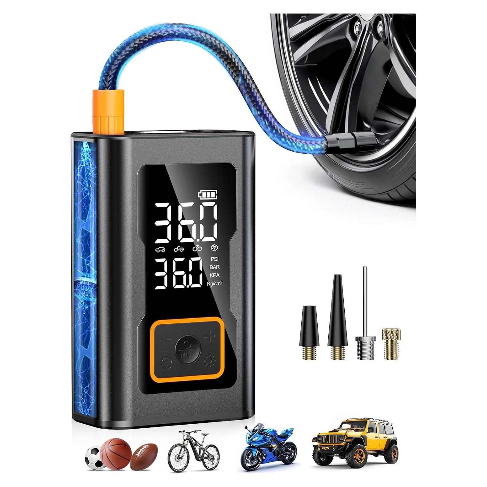 Compresor de Aire Portátil PUFLAT 150 PSI con Luz LED