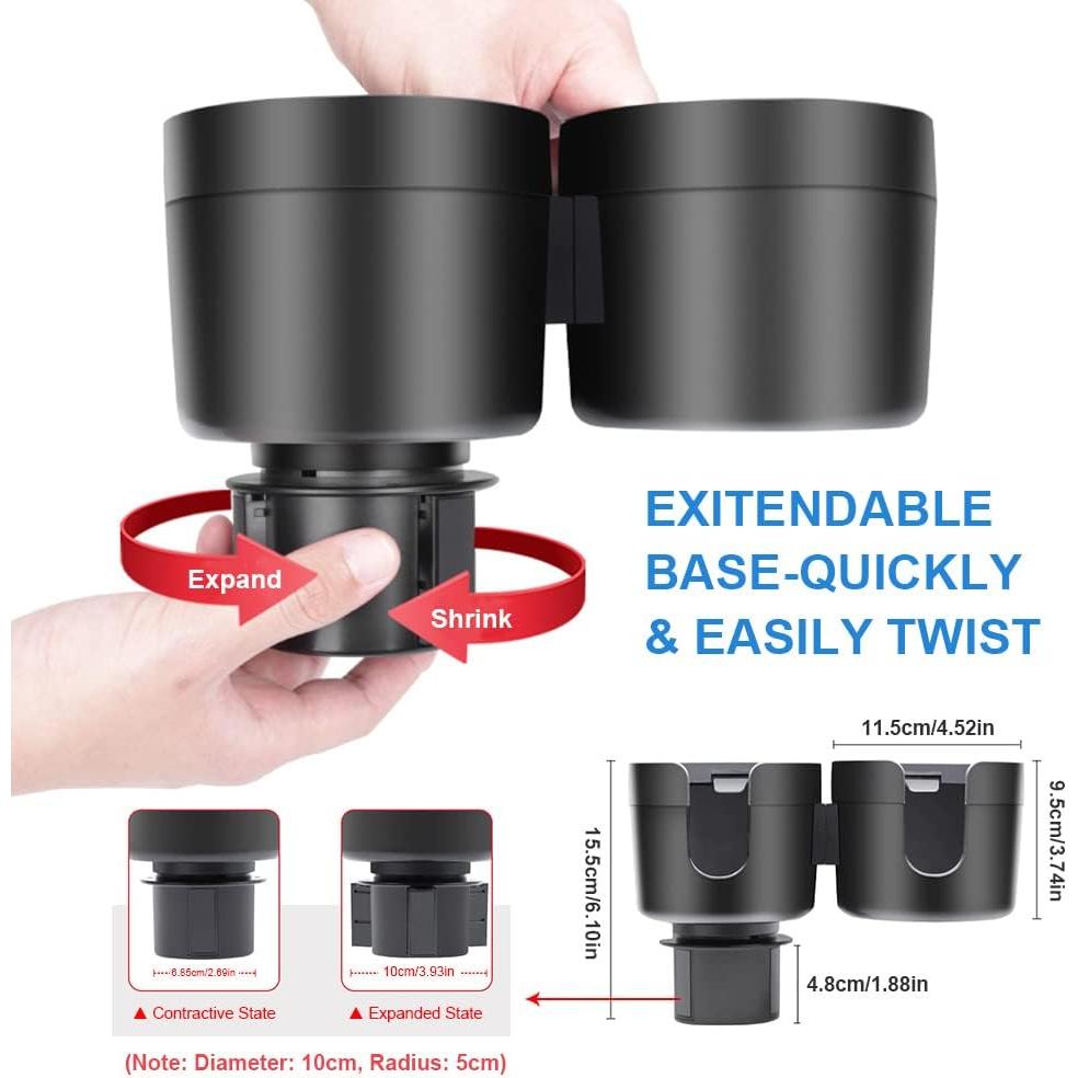 Soporte para Tazas Duales JINKEY 2 en 1 Ajustable Gris