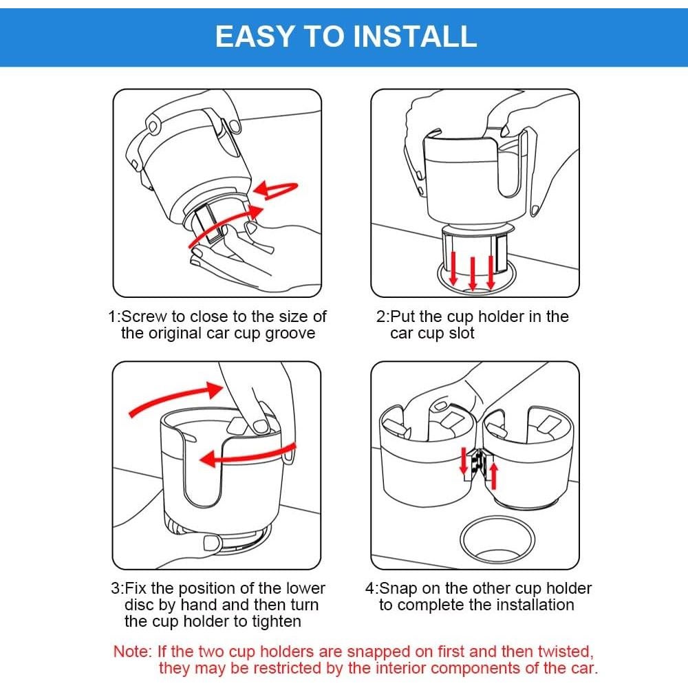 Soporte para Tazas Duales JINKEY 2 en 1 Ajustable Gris