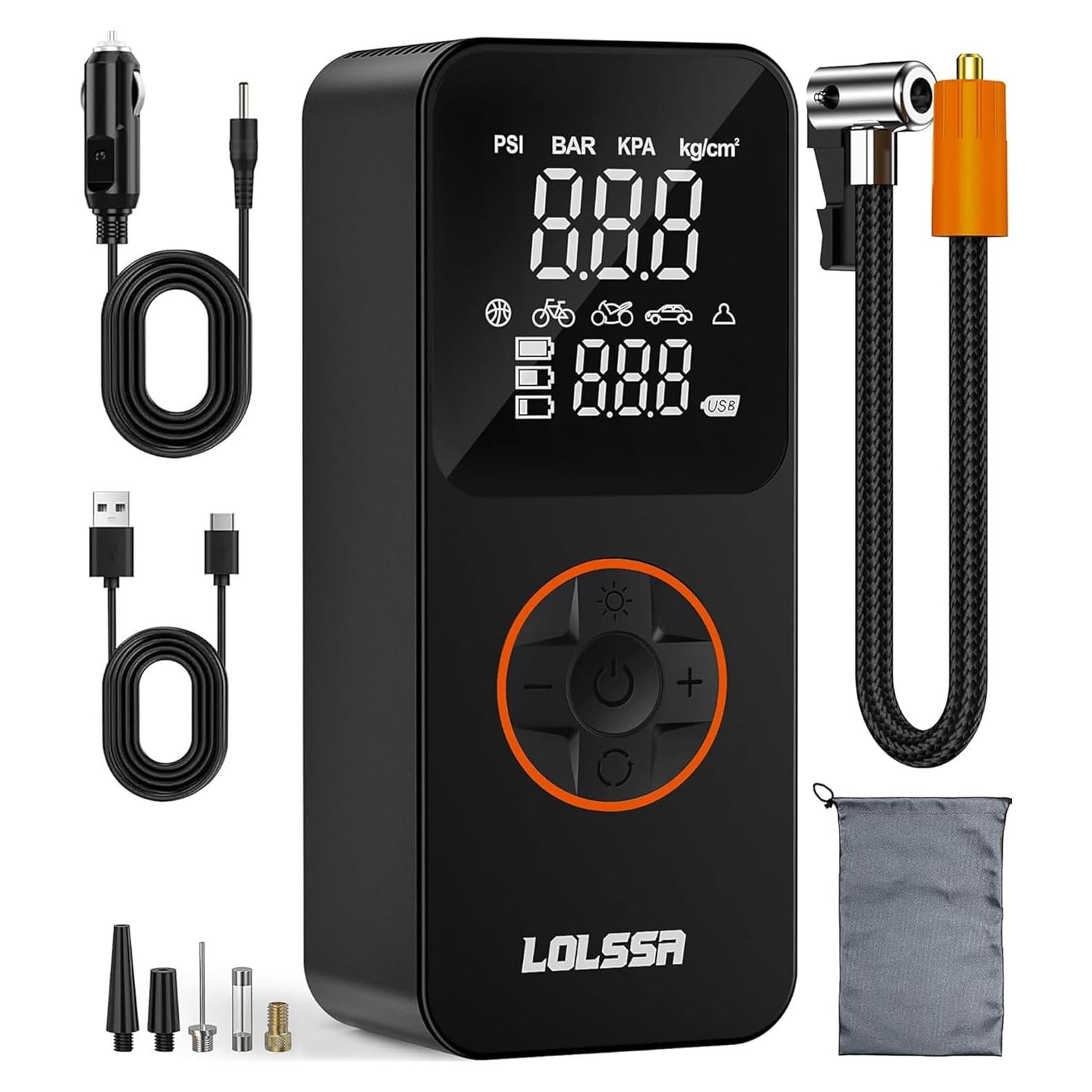 Compresor de Aire Portátil LOLSSA 150PSI Inflador de Neumáticos