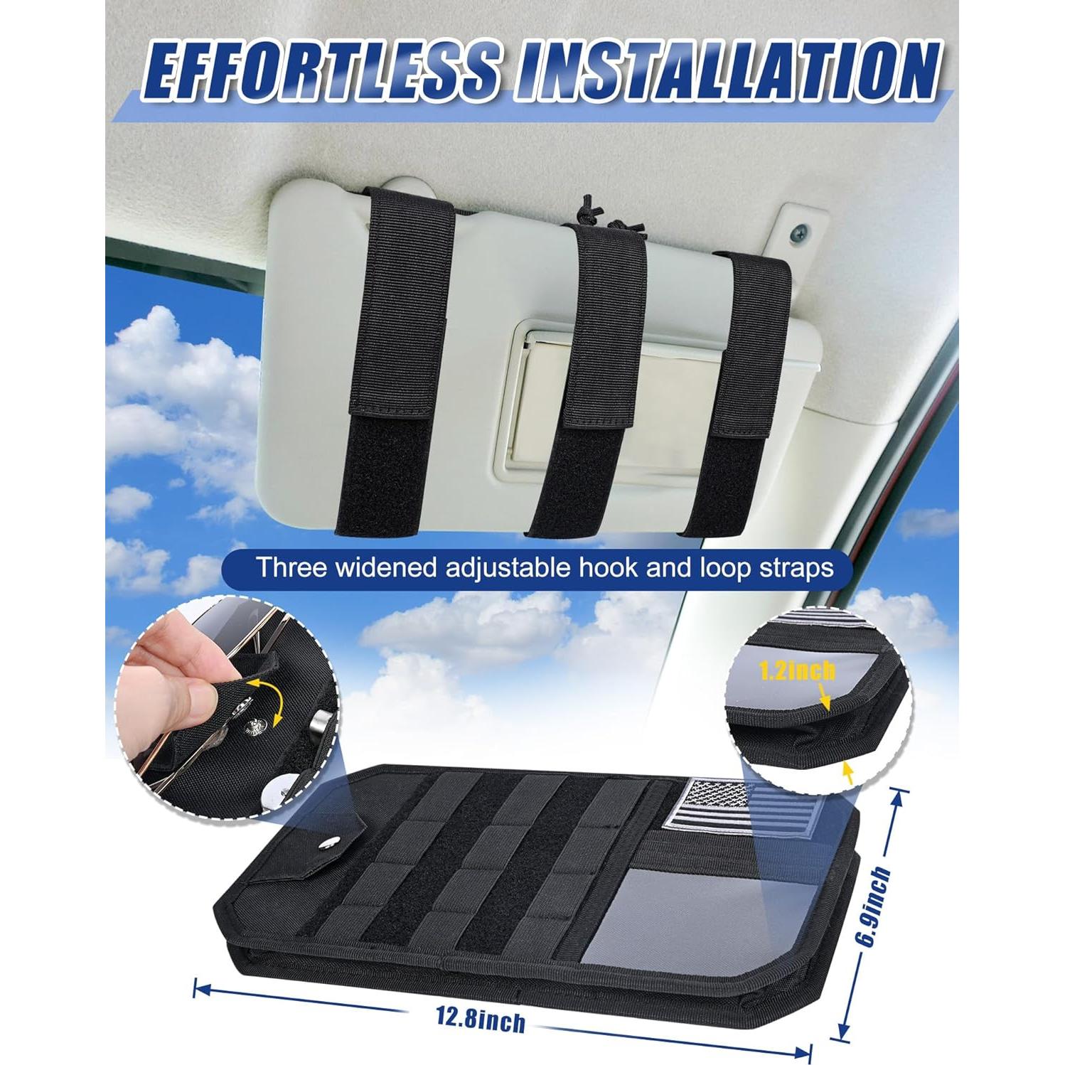 Organizador de Visera Solar Molle Telawsfun 32.5x17.5cm Negro