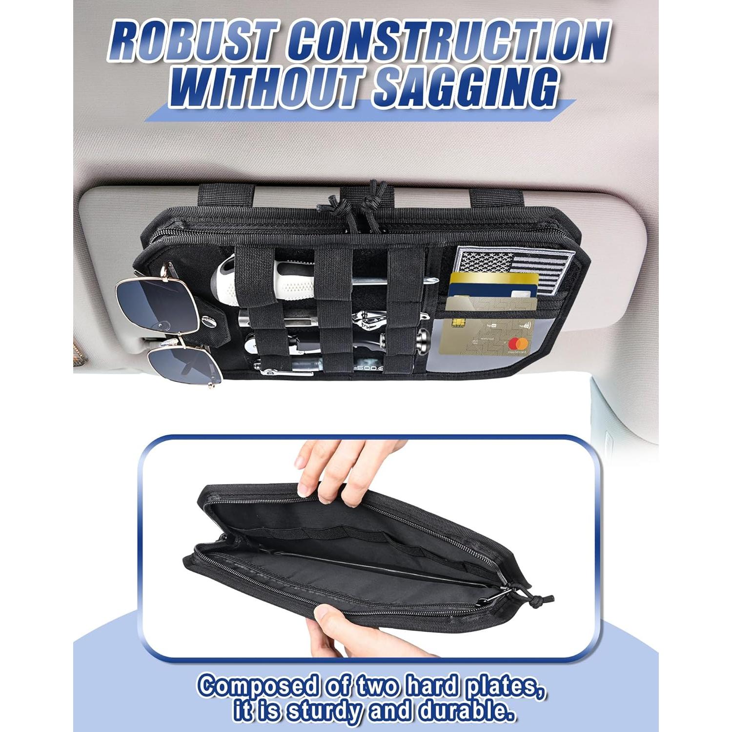 Organizador de Visera Solar Molle Telawsfun 32.5x17.5cm Negro