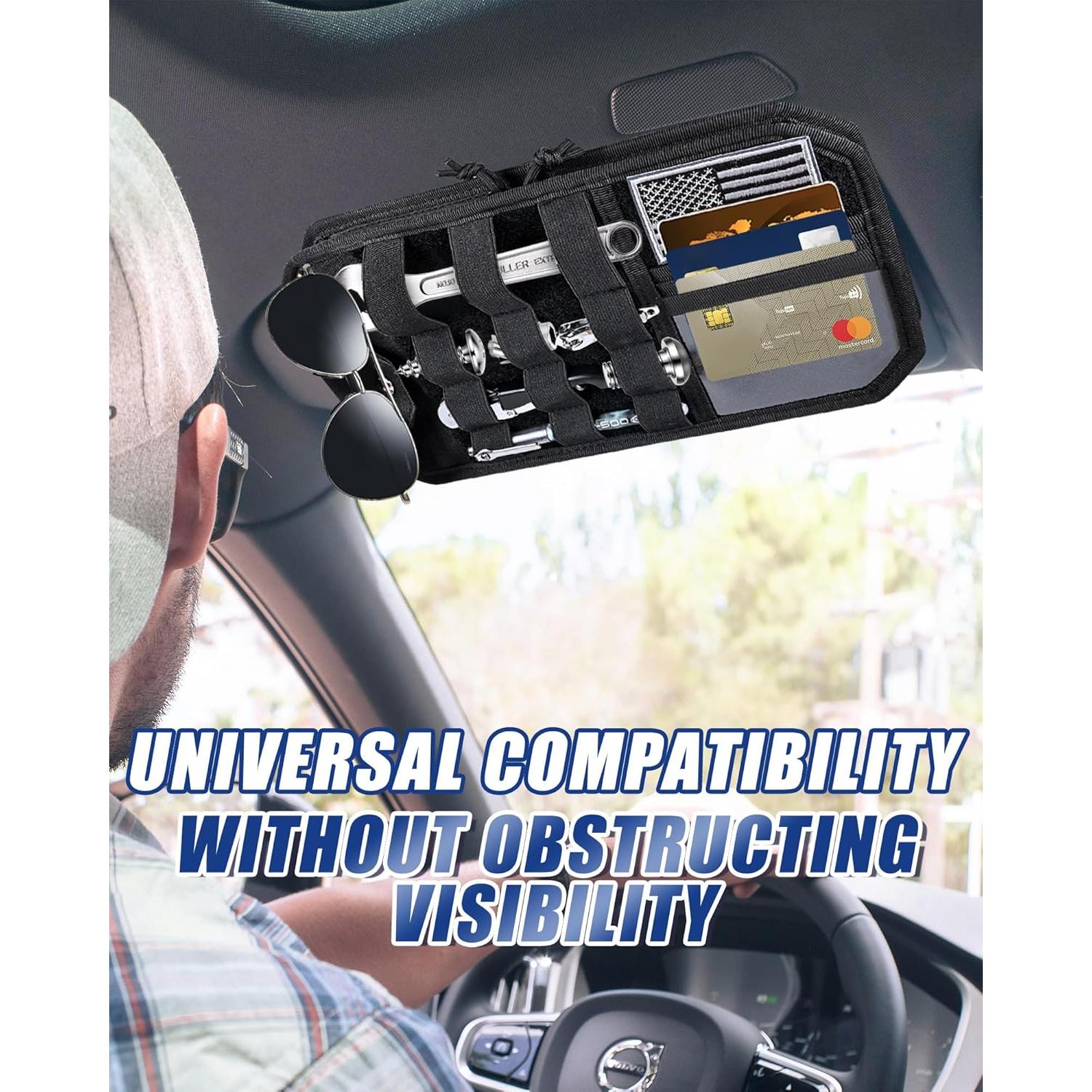 Organizador de Visera Solar Molle Telawsfun 32.5x17.5cm Negro