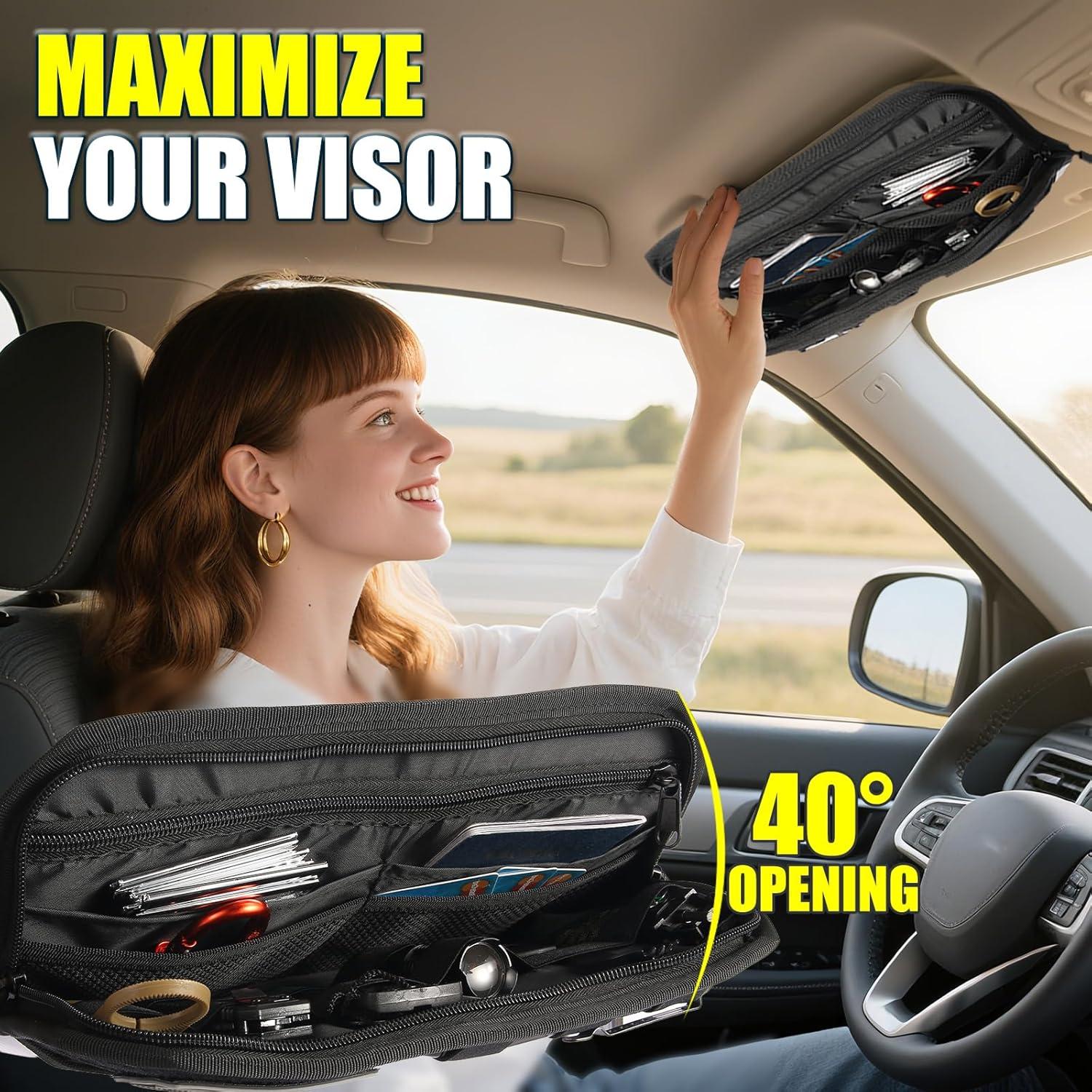 Organizador de Visera Molle Lephyon para Coche Negro 331g