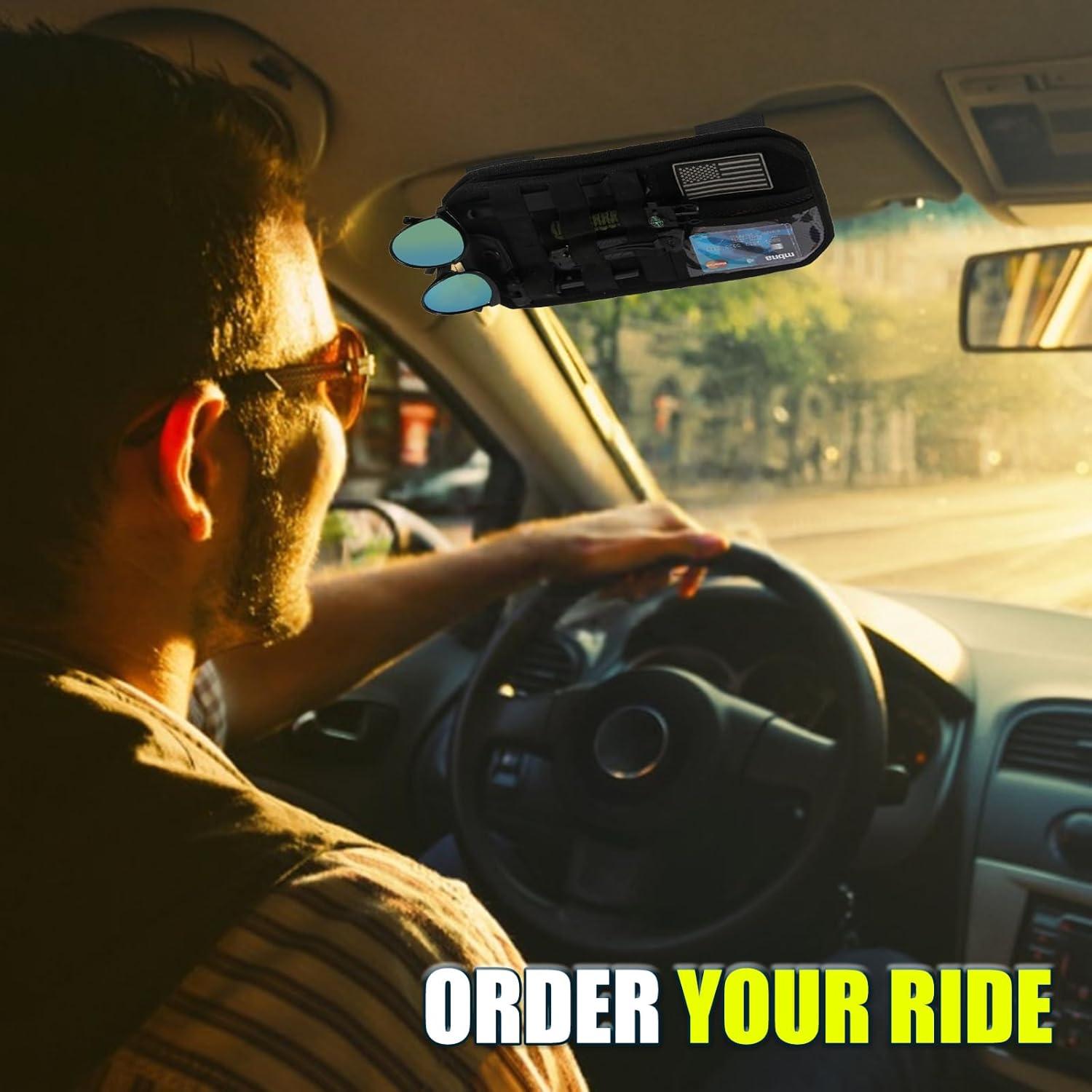 Organizador de Visera Molle Lephyon para Coche Negro 331g