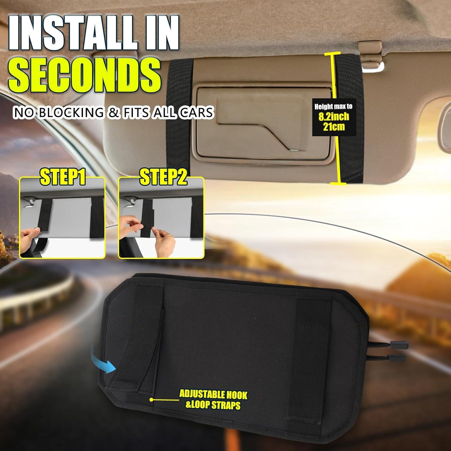 Organizador de Visera Molle Lephyon para Coche Negro 331g