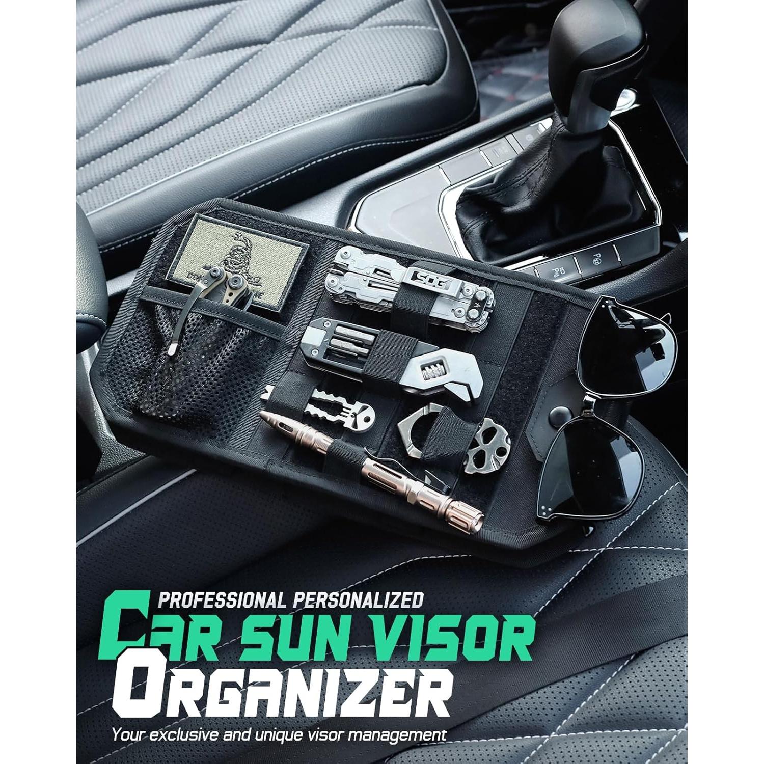 Organizador de Visera Táctico LIVANS Molle Negro 32.5x17.5cm