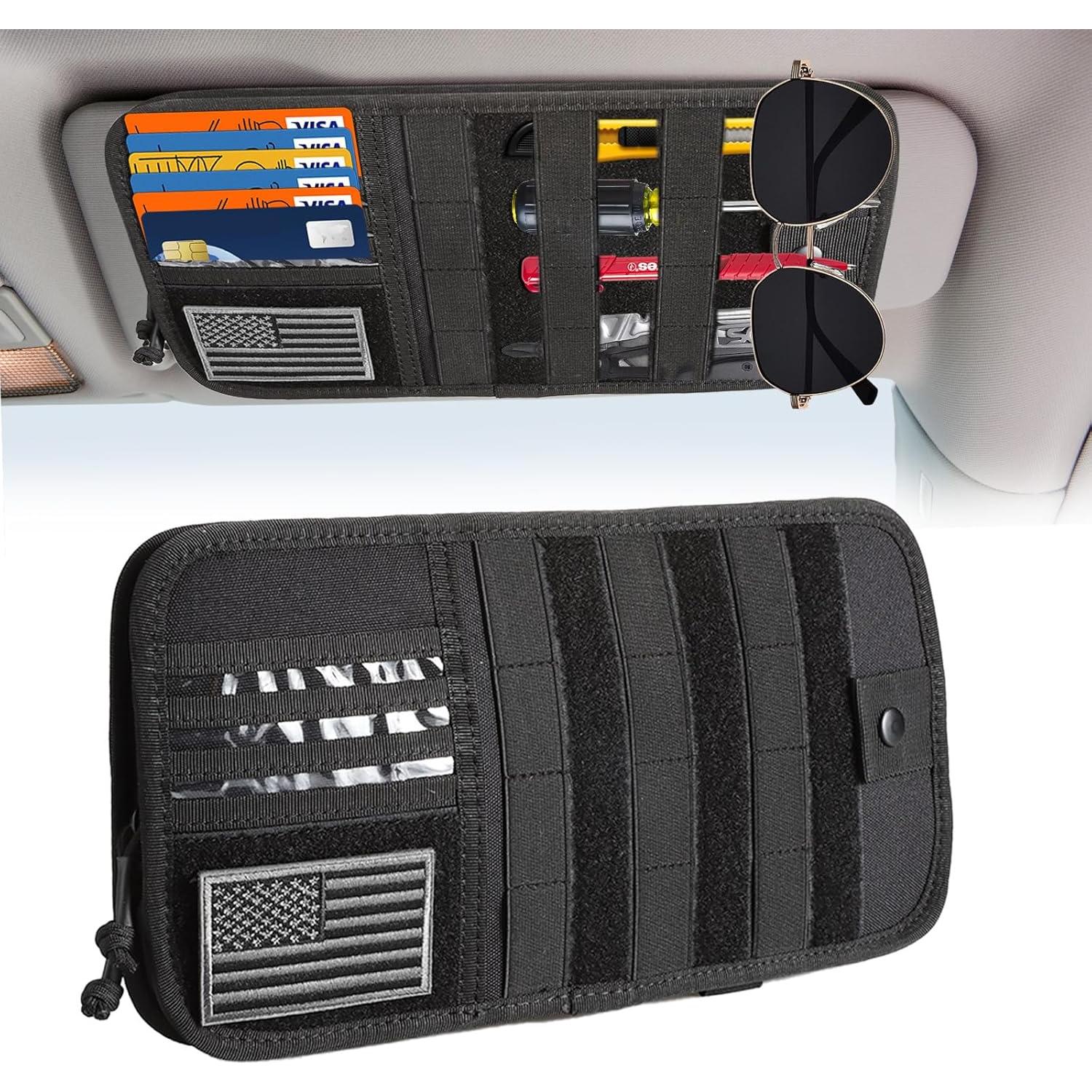 Organizador de Visera de Coche KUKANTST, Nylon 1000D, Ajustable