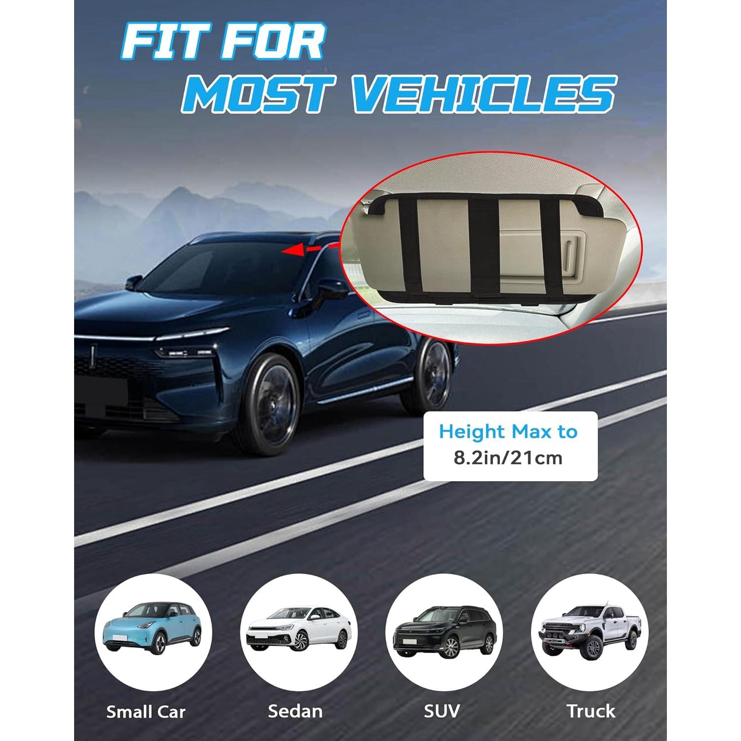 Organizador de Visera de Coche KUKANTST, Nylon 1000D, Ajustable