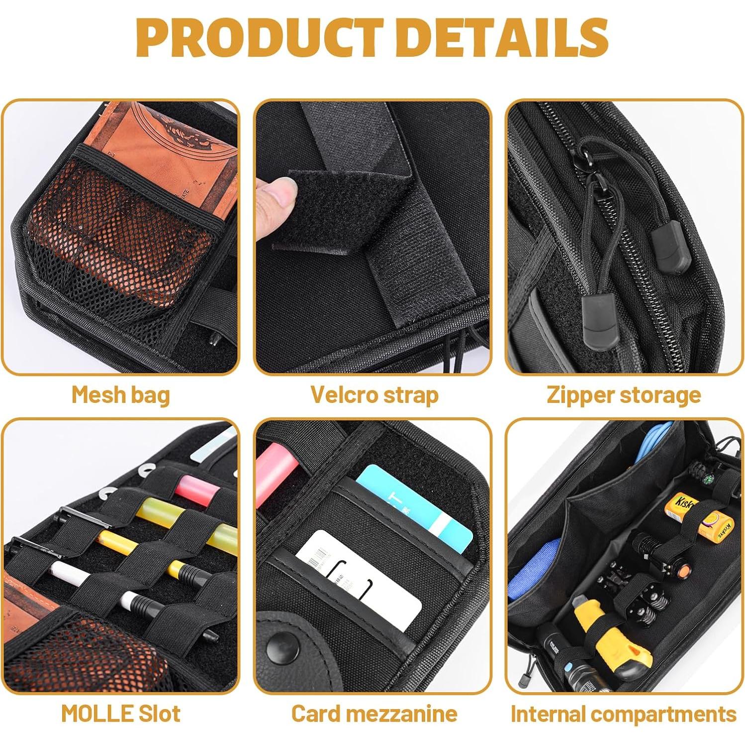 Organizador de Visera de Coche MAIKER con Cremallera y Molle