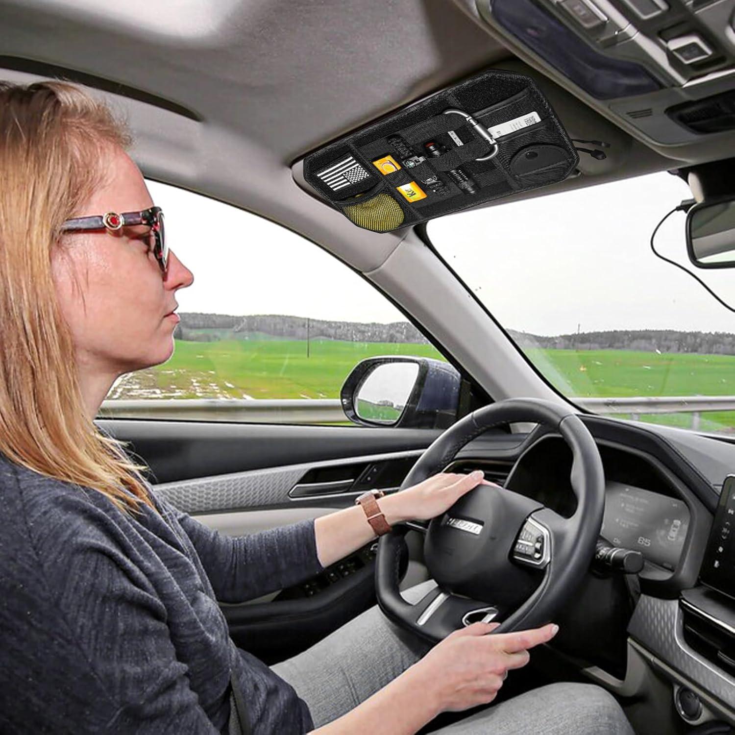 Organizador de Visera de Coche MAIKER con Cremallera y Molle