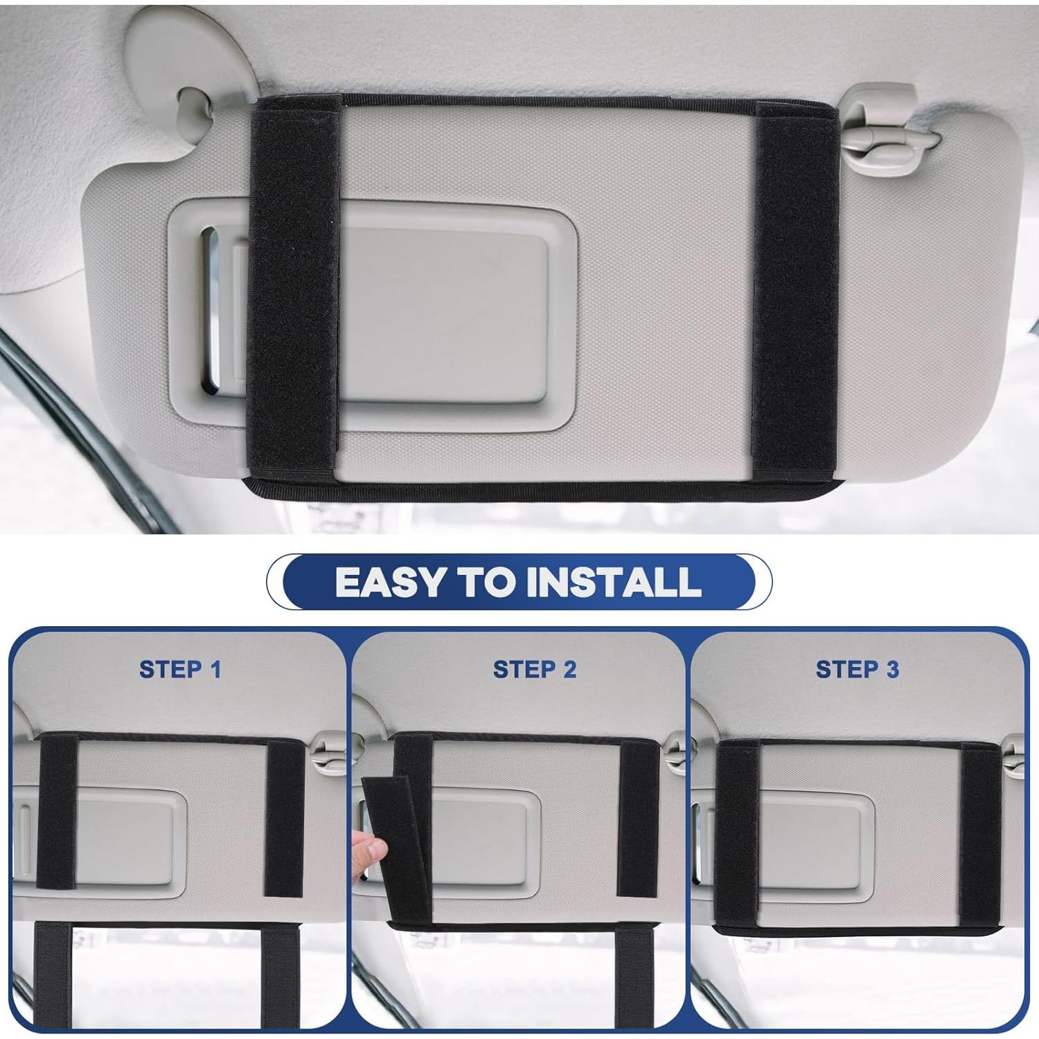 Organizador de Visera Solar Denchy 32.5x17.8cm Táctico Negro