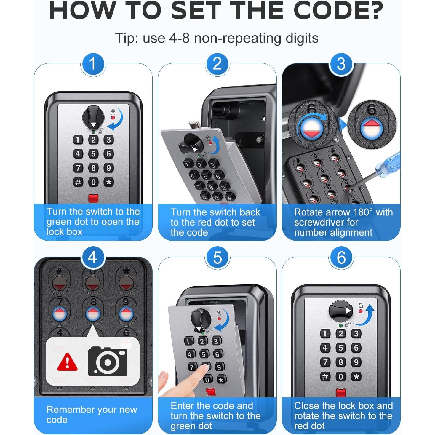 Caja de Seguridad Vewaci para Llaves con Código 12 Dígitos