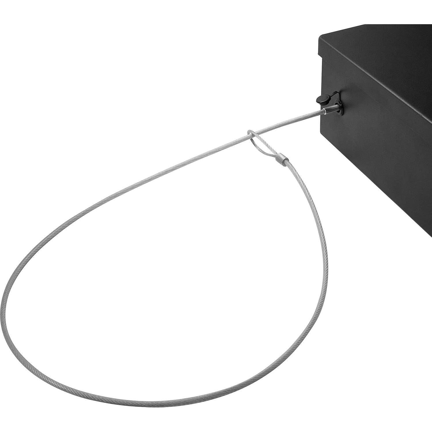 Portable Digital Keypad Lock Box – Secure Travel Safe for Valuables, Steel Construction, Removable Tethering Cable, Backup Keys & Batteries Included