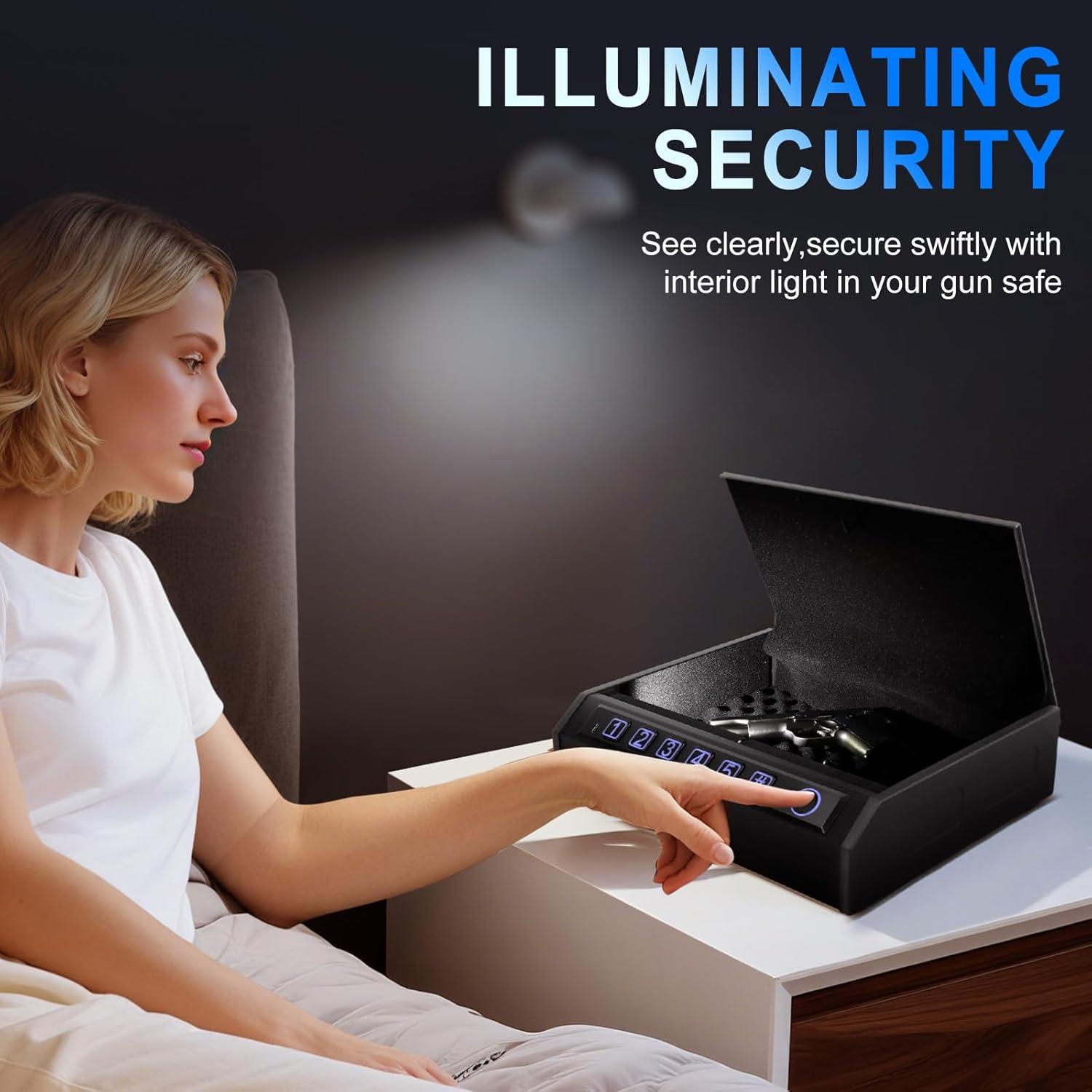 Caja Fuerte Biométrica TRRKO K2 para Pistolas - Acceso Rápido