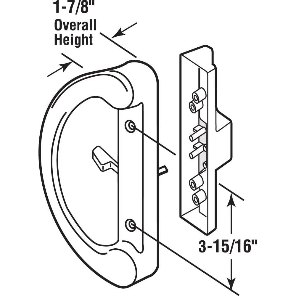 Conjunto de Manijas para Puertas Correderas Prime-Line C 1225 Blanco
