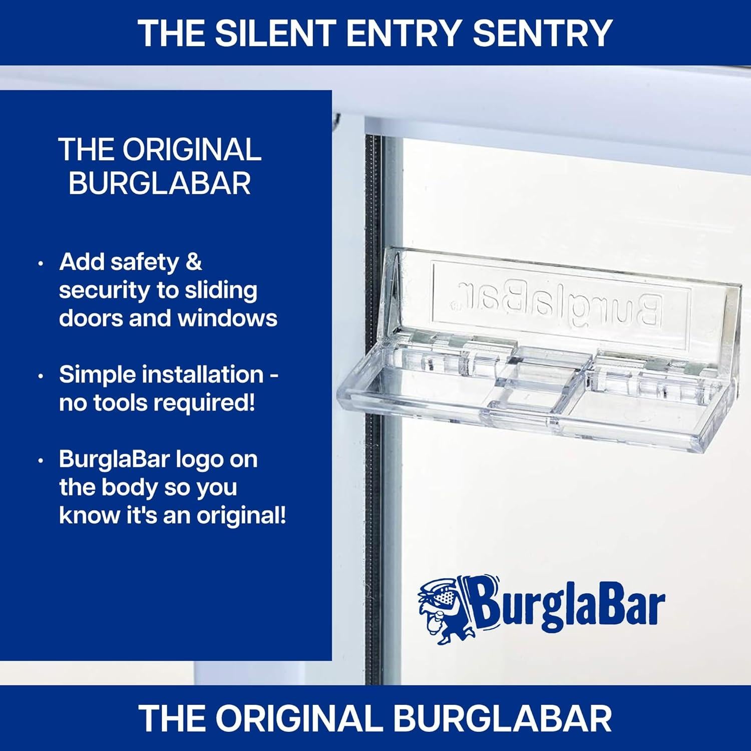 Cerraduras de Seguridad Burglabar para Puertas y Ventanas - Paquete de 4