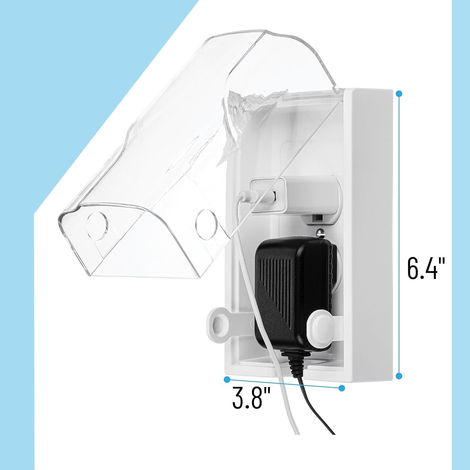 Caja de Cubierta de Enchufe de Seguridad Bates - 2 Placas