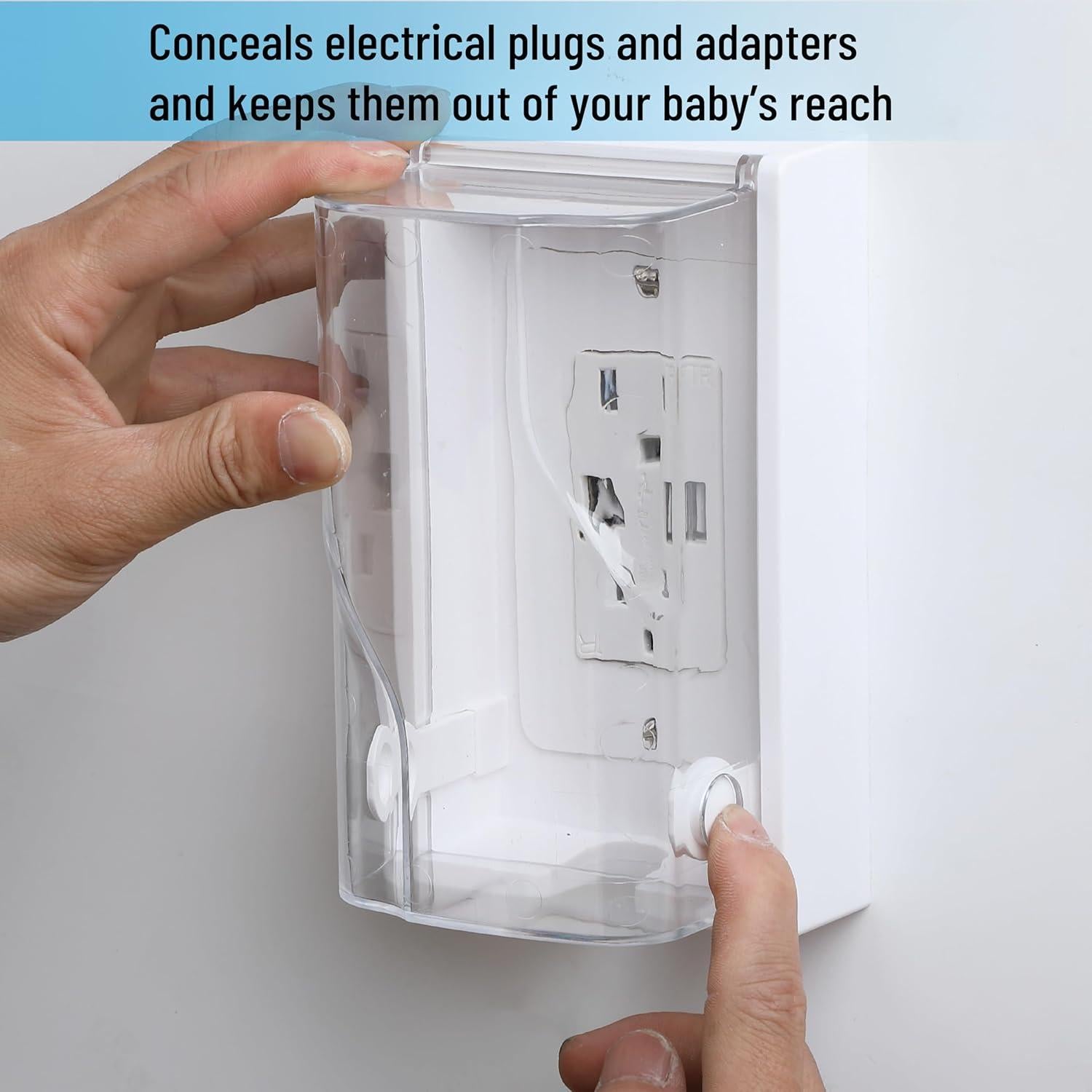 Caja de Cubierta de Enchufe de Seguridad Bates - 2 Placas