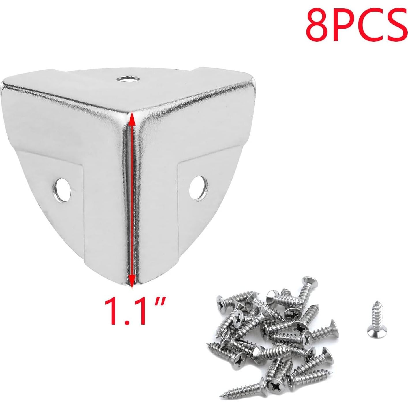 Protectores de Esquinas de Hierro T Tulead - 8 Piezas Plata