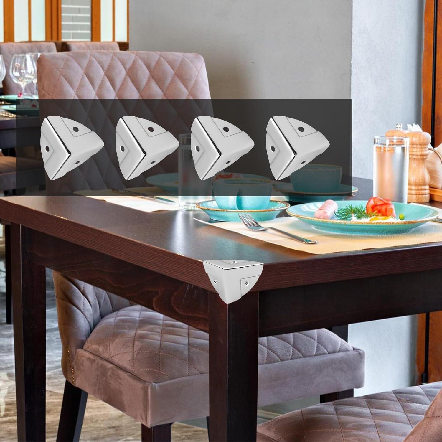 Protectores de Esquinas de Hierro T Tulead - 8 Piezas Plata