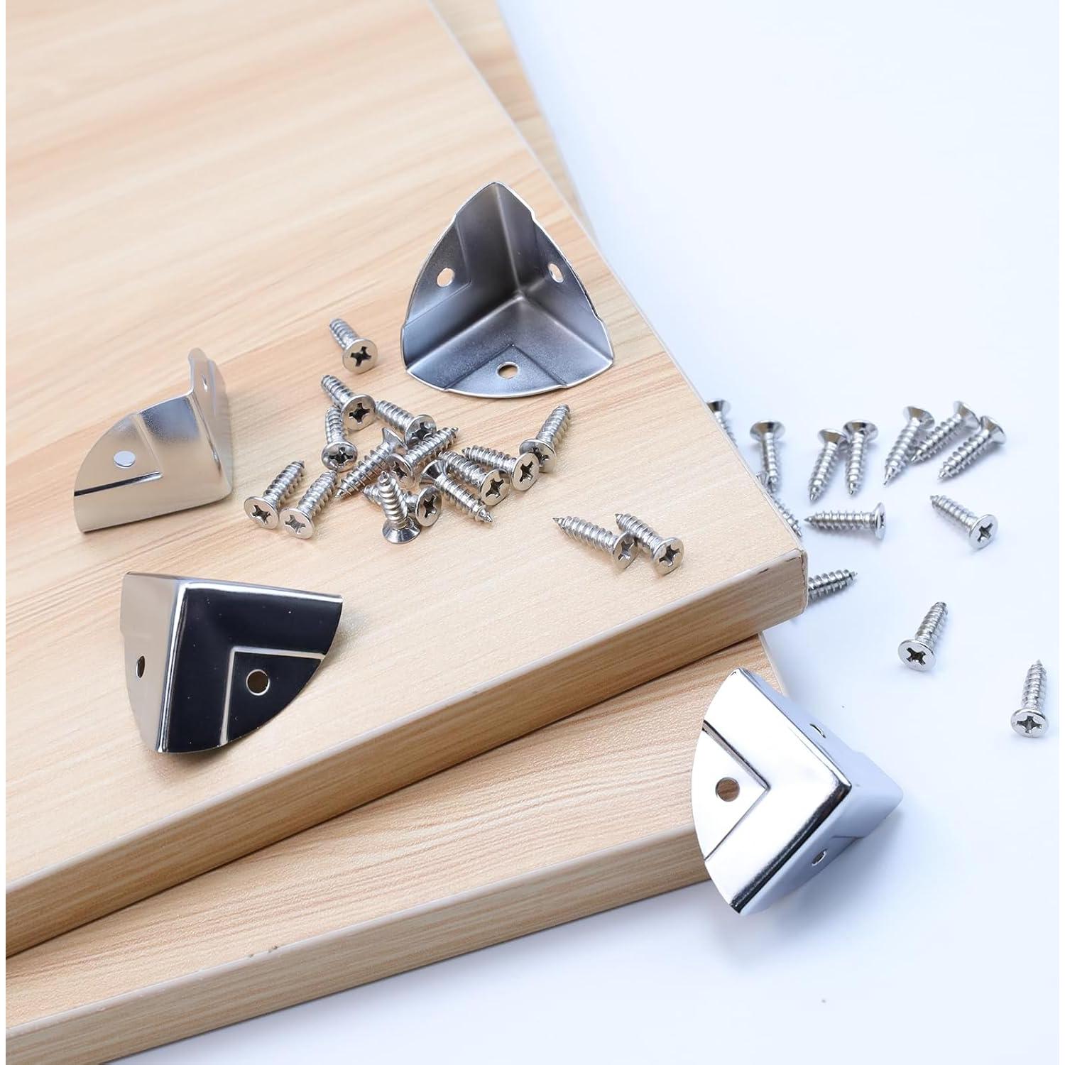 Protectores de Esquinas de Hierro T Tulead - 8 Piezas Plata