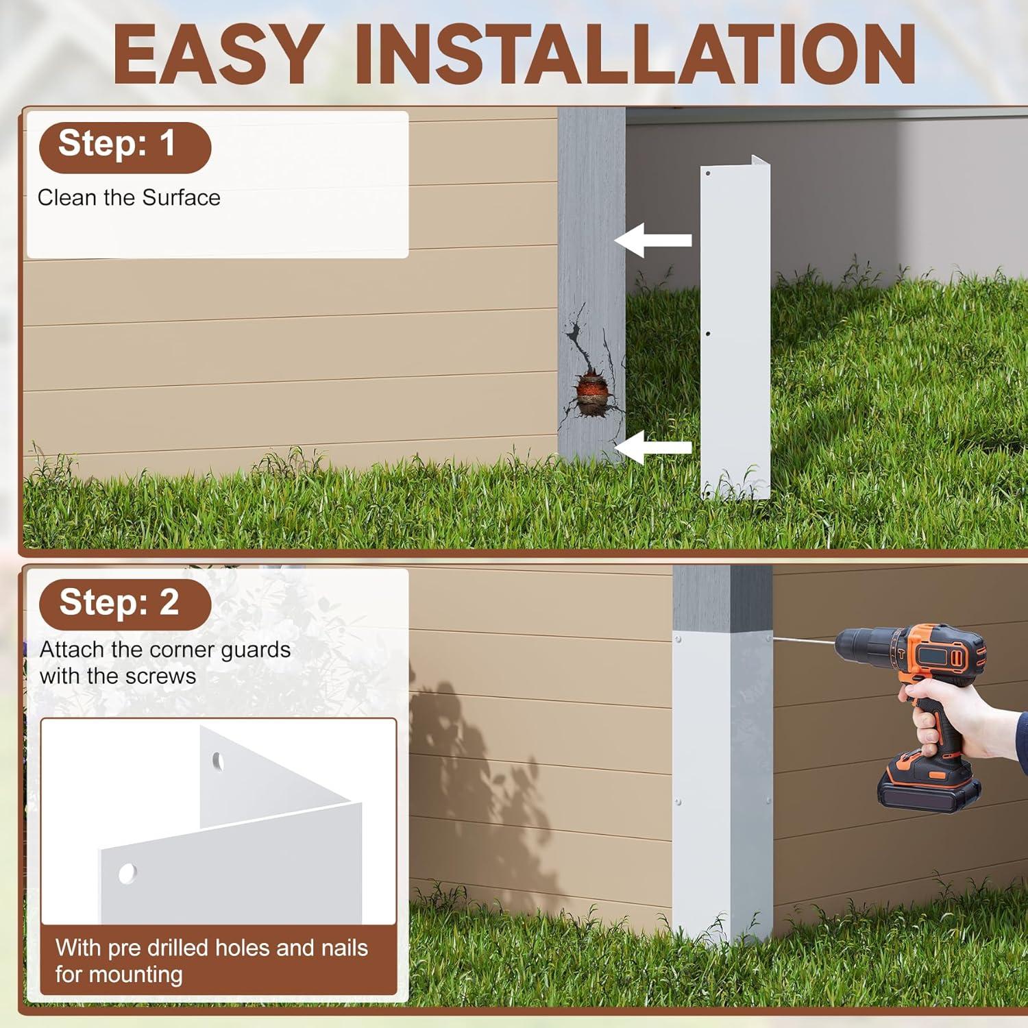 Protectores de Esquina de Aluminio BJADE 2 Piezas 40 cm