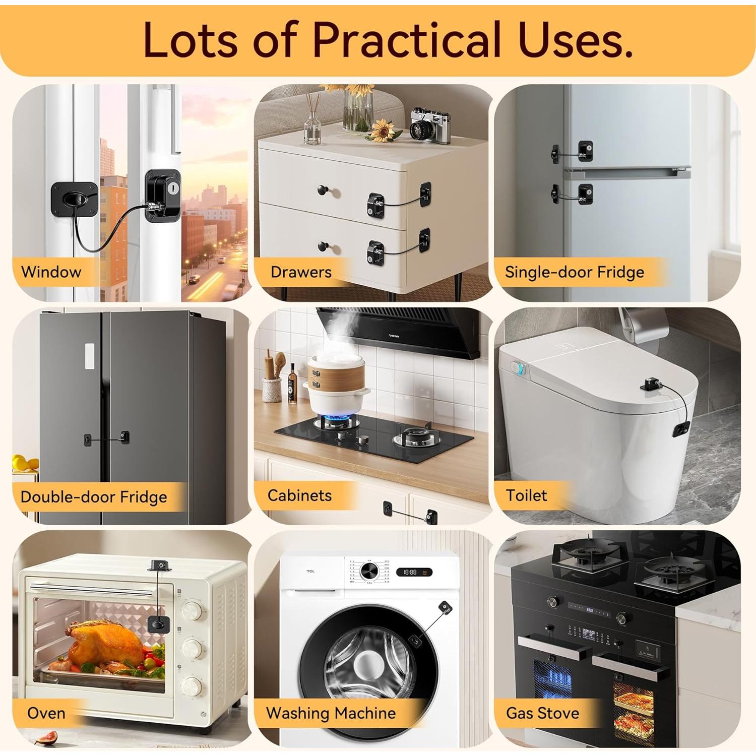 Cerraduras de Refrigerador para Niños Wilbeva - 2 Paquete