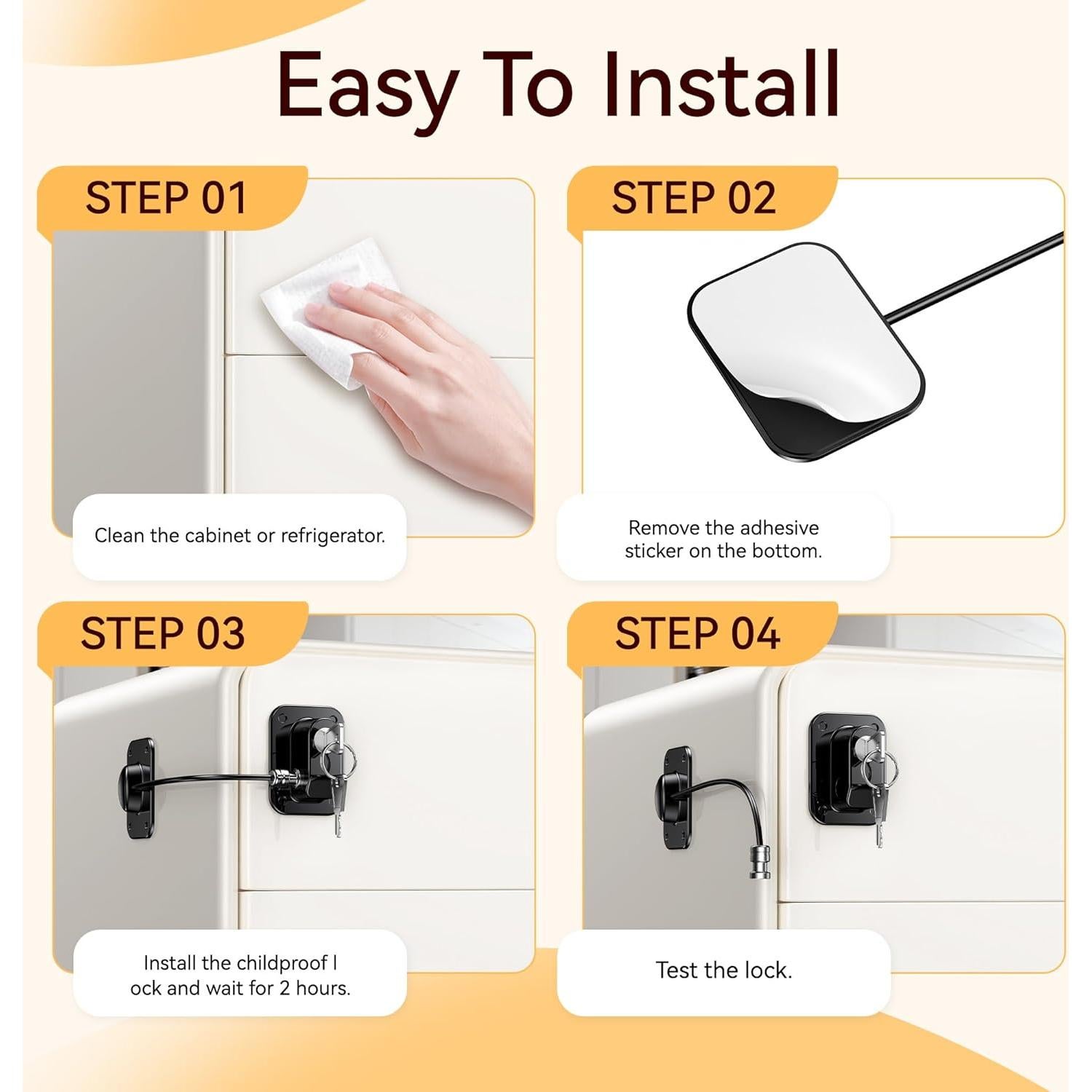 Cerraduras de Refrigerador para Niños Wilbeva - 2 Paquete