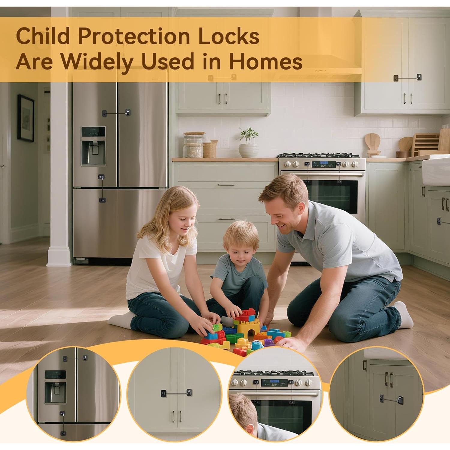 Cerraduras de Refrigerador para Niños Wilbeva - 2 Paquete