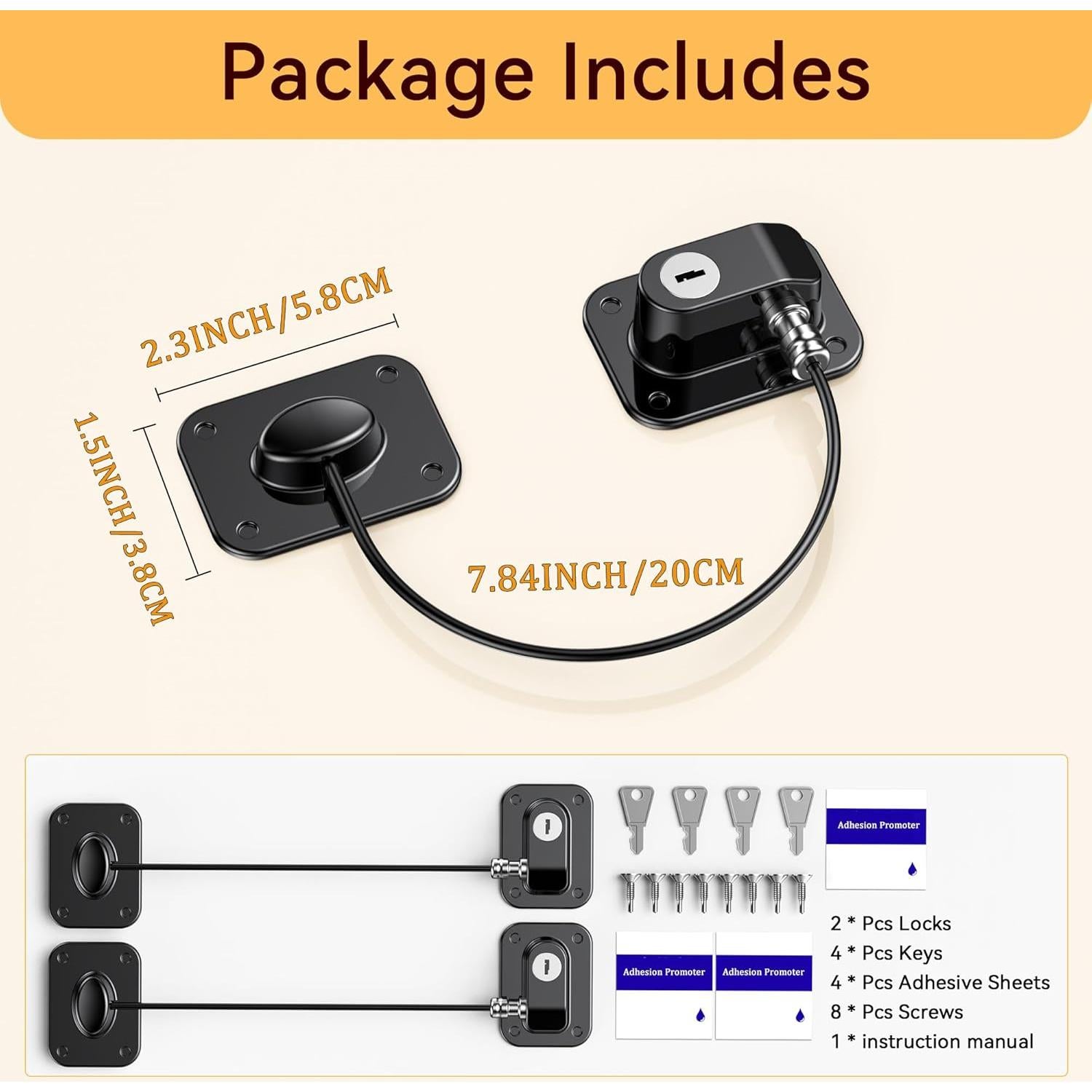 Cerraduras de Refrigerador para Niños Wilbeva - 2 Paquete