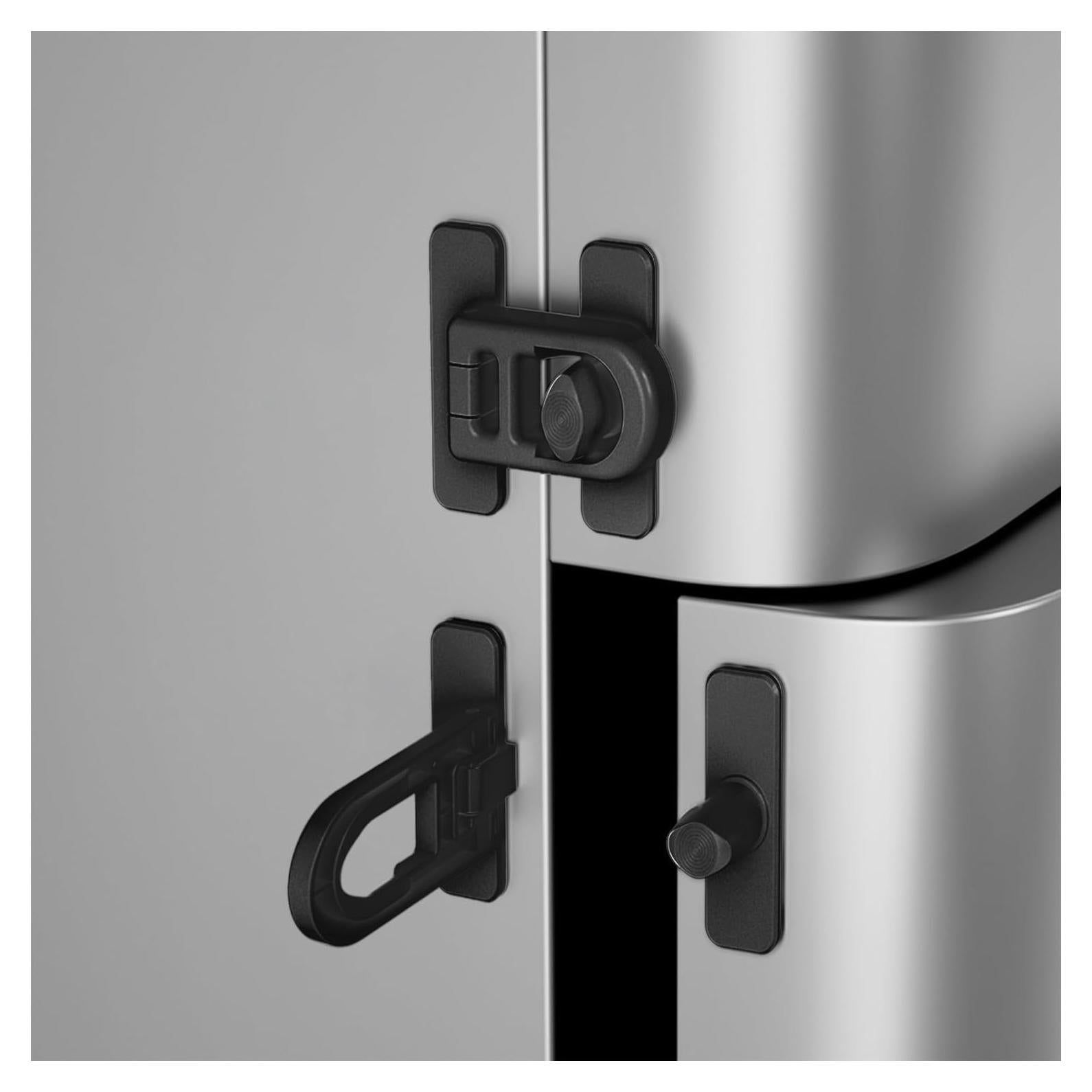 Cerraduras de Refrigerador a Prueba de Niños - 2 Piezas - Negro