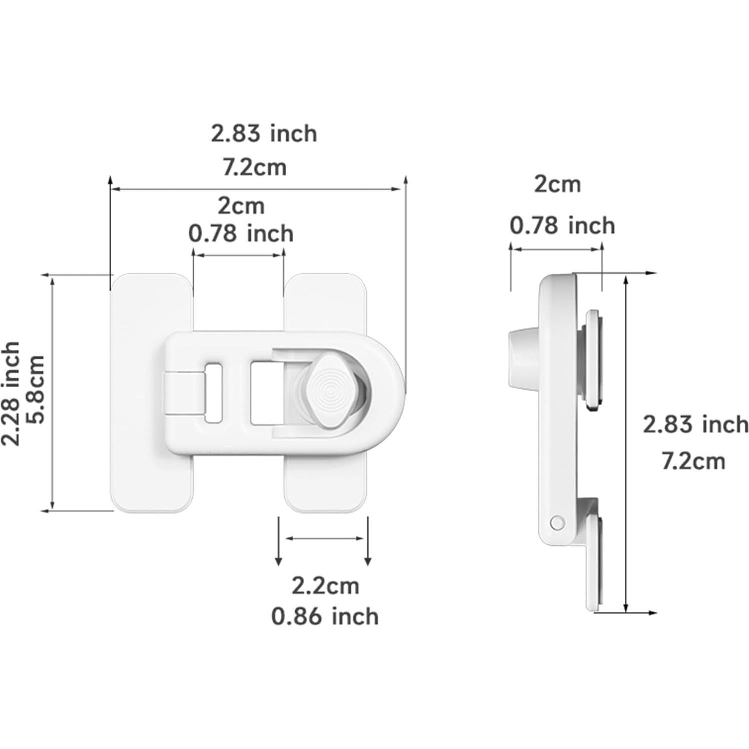 Cerraduras de Refrigerador a Prueba de Niños - 2 Piezas - Negro