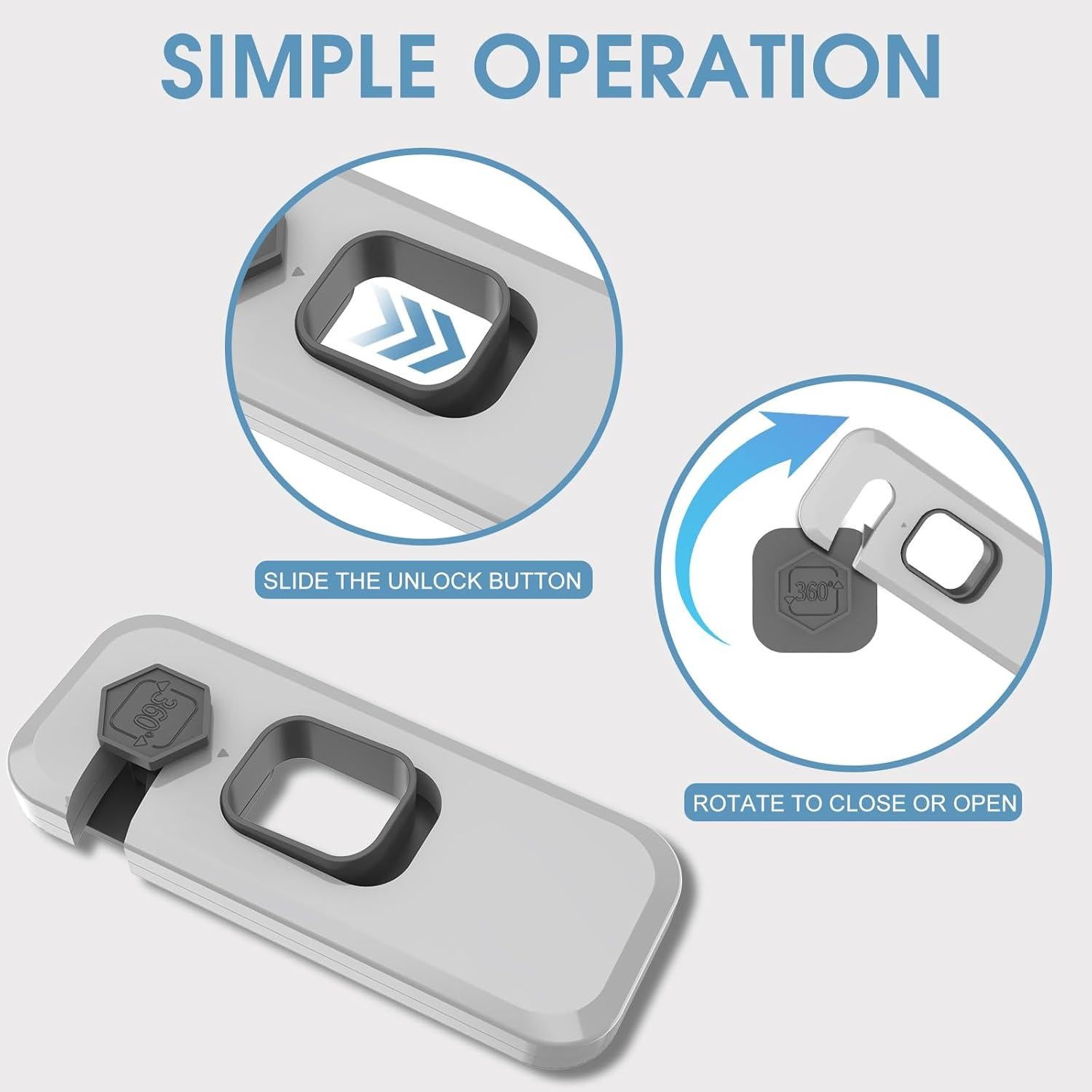 2 Cerraduras de Refrigerador con Adhesivo para Niños - Seguridad