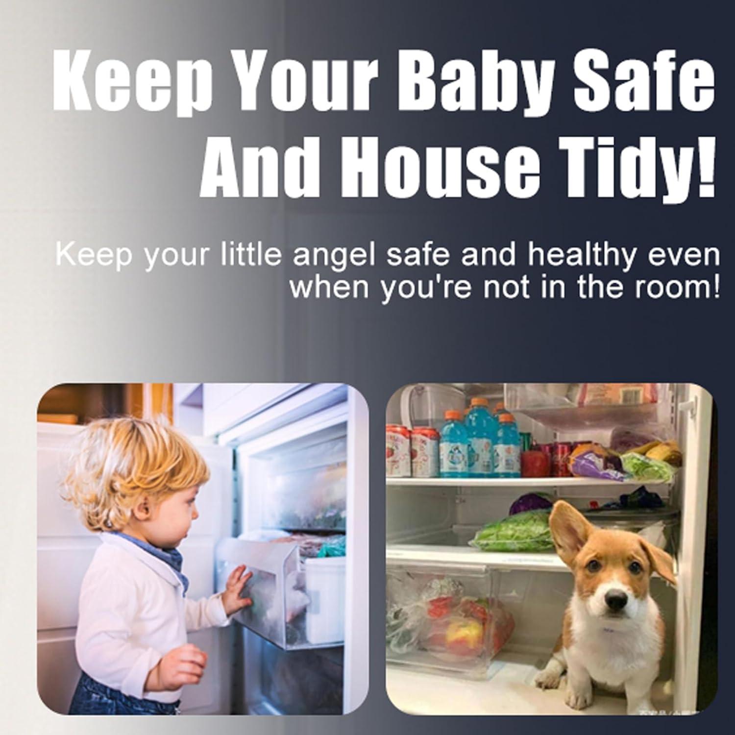 2 Cerraduras de Refrigerador con Adhesivo para Niños - Seguridad