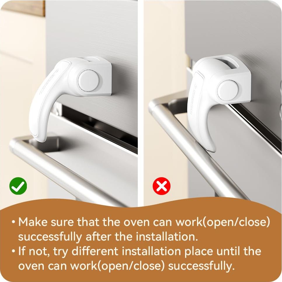 Cerradura de Seguridad para Horno EUDEMON - Fácil Instalación, Blanco